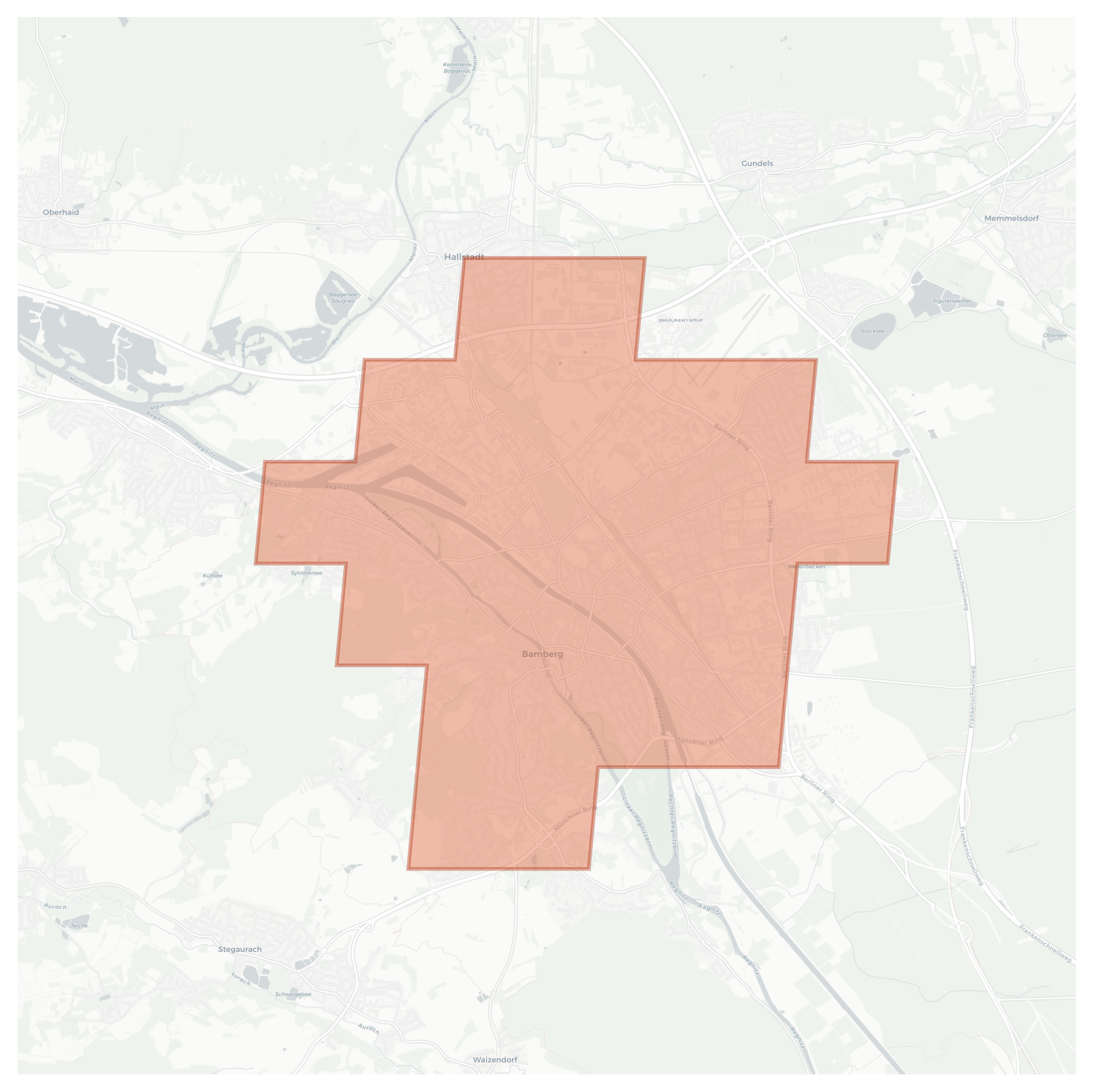 Bamberg geographic map