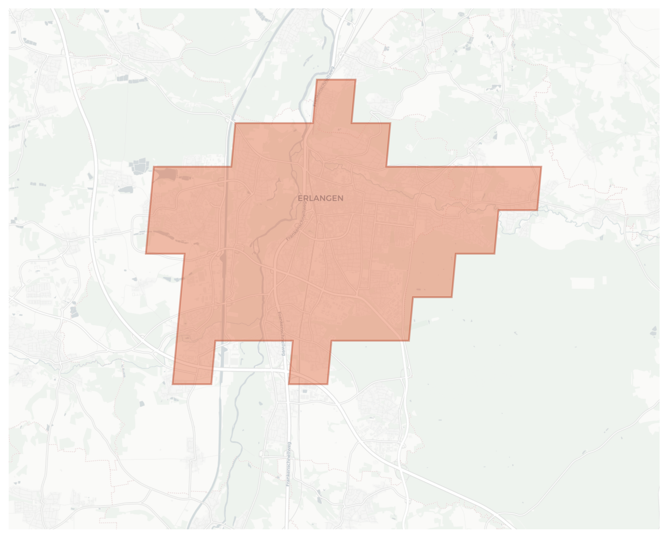 Erlangen geographic map