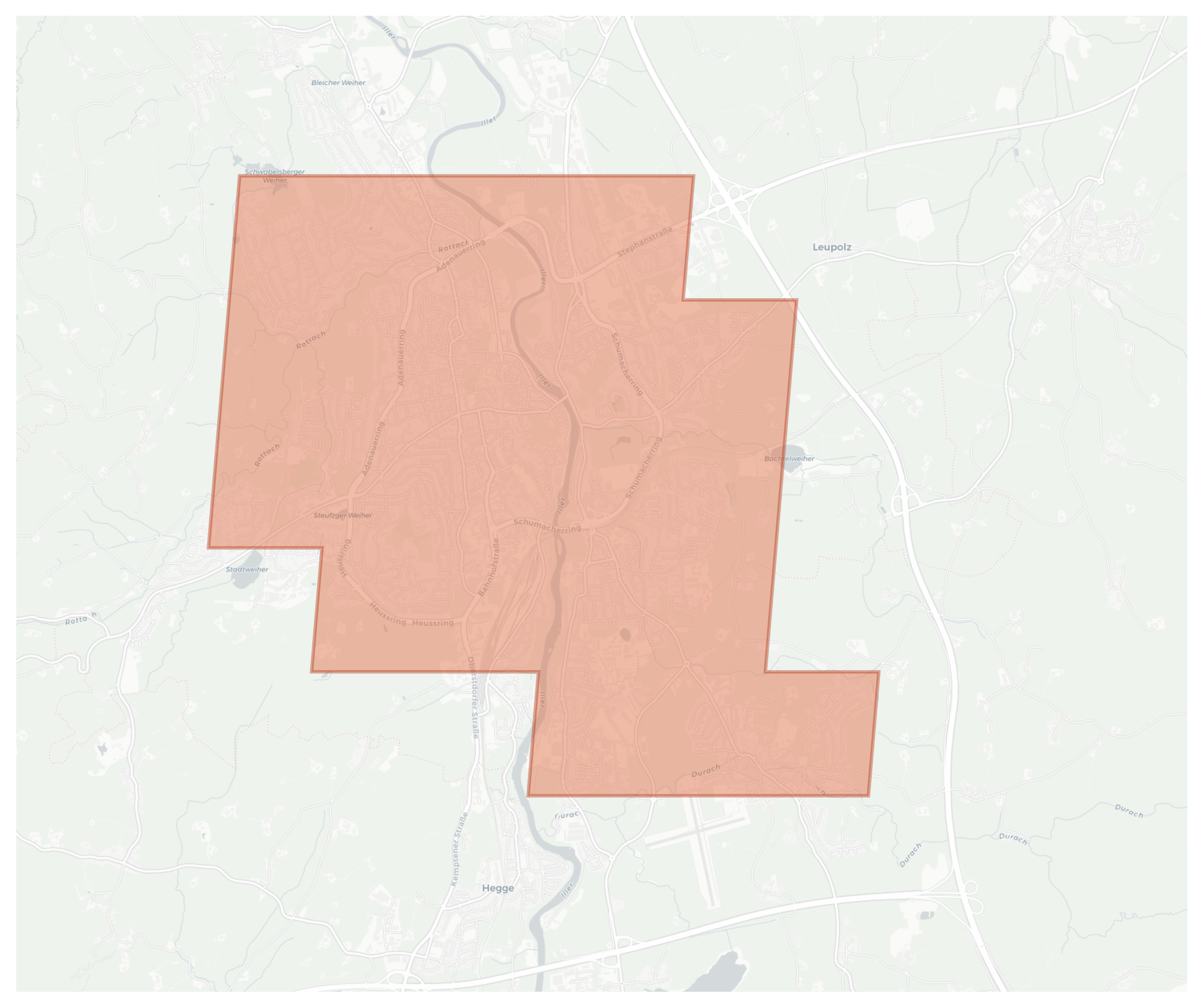 Kempten (Allgäu) geographic map