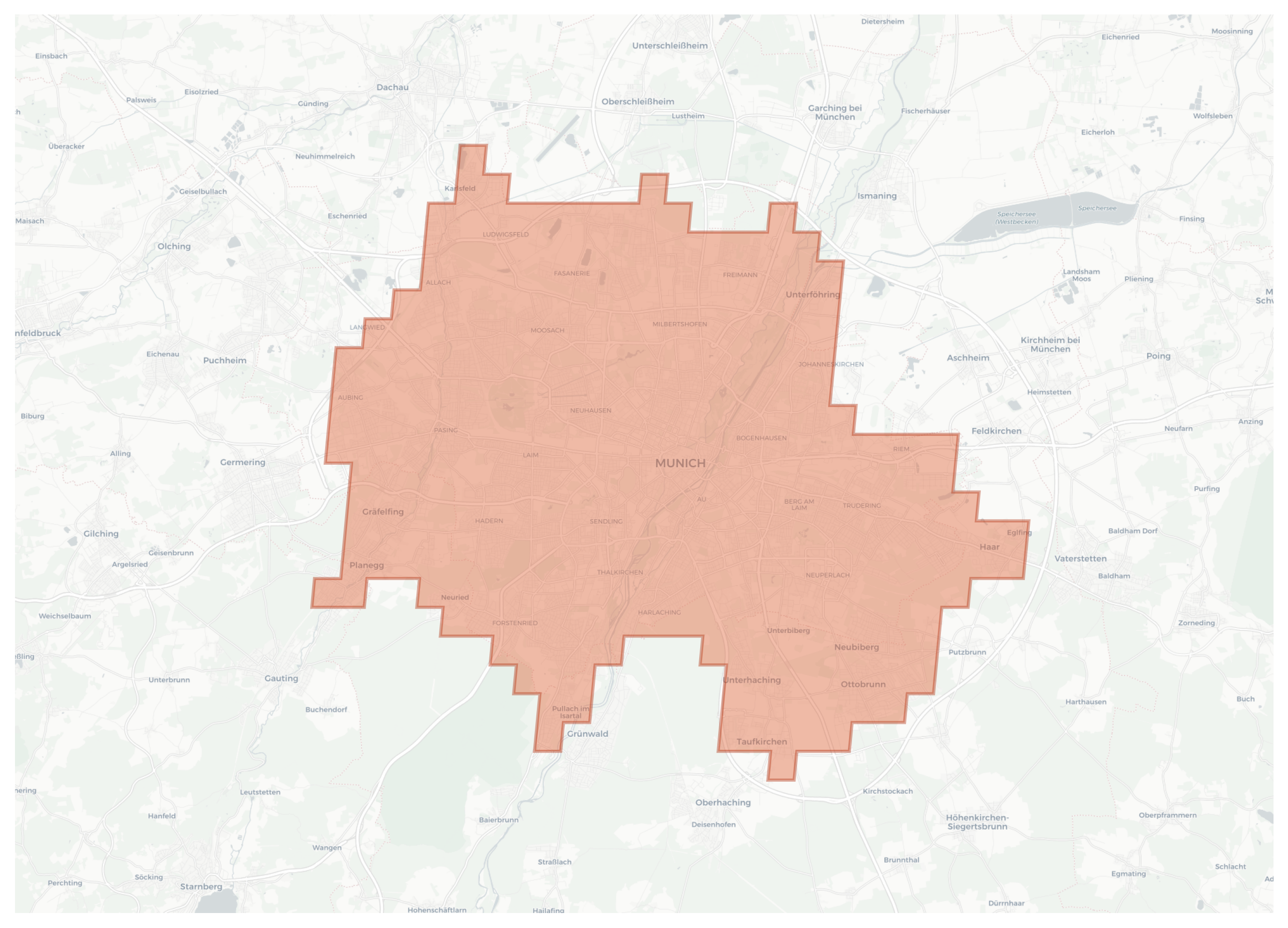 Munich geographic map