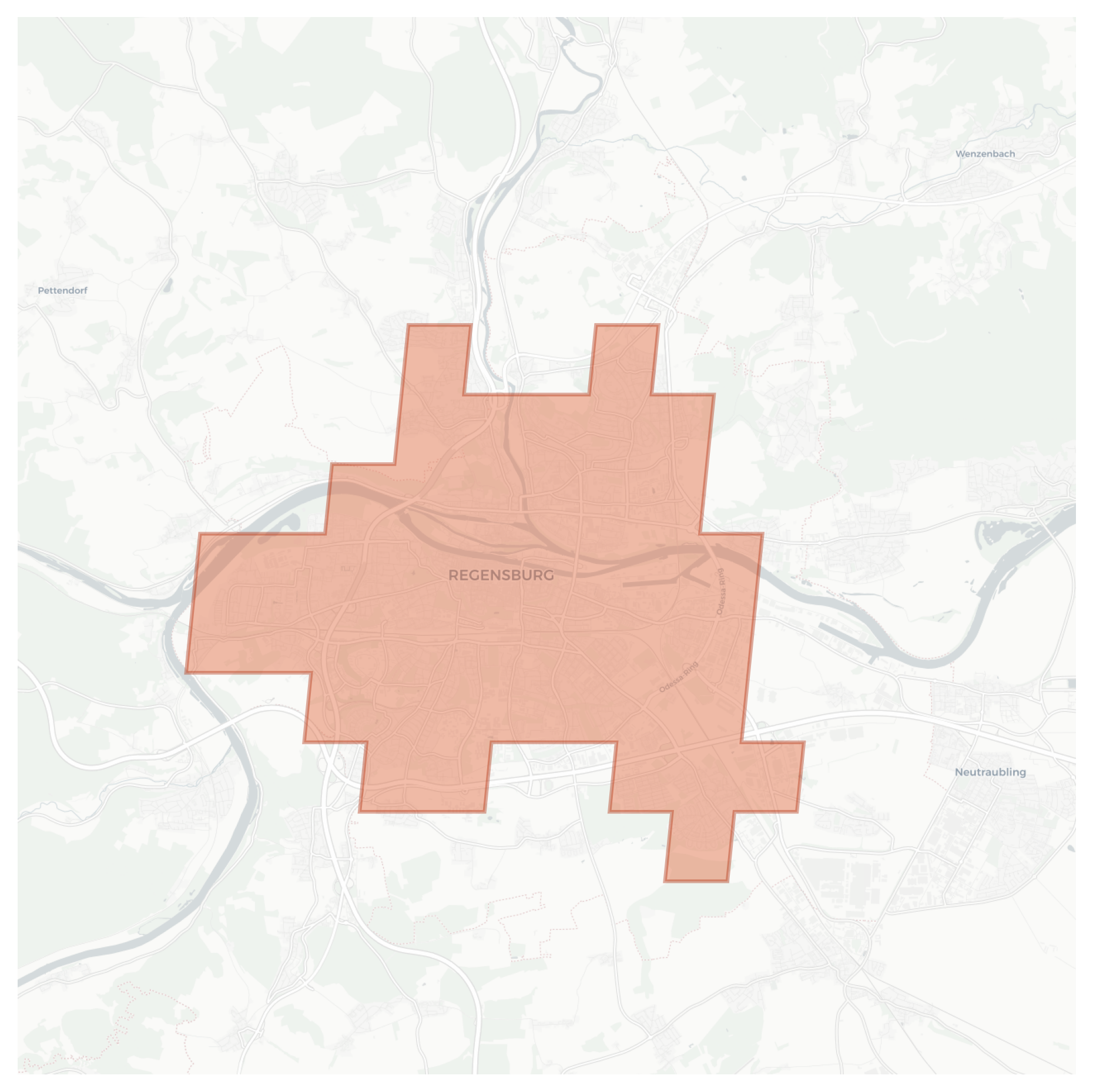 Regensburg geographic map