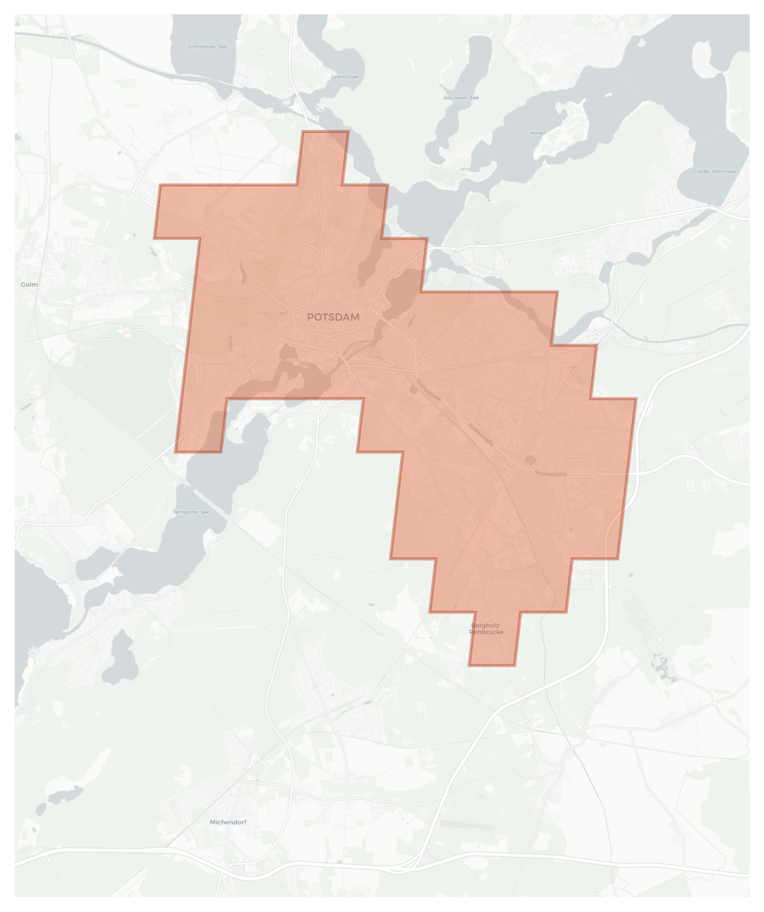Potsdam geographic map