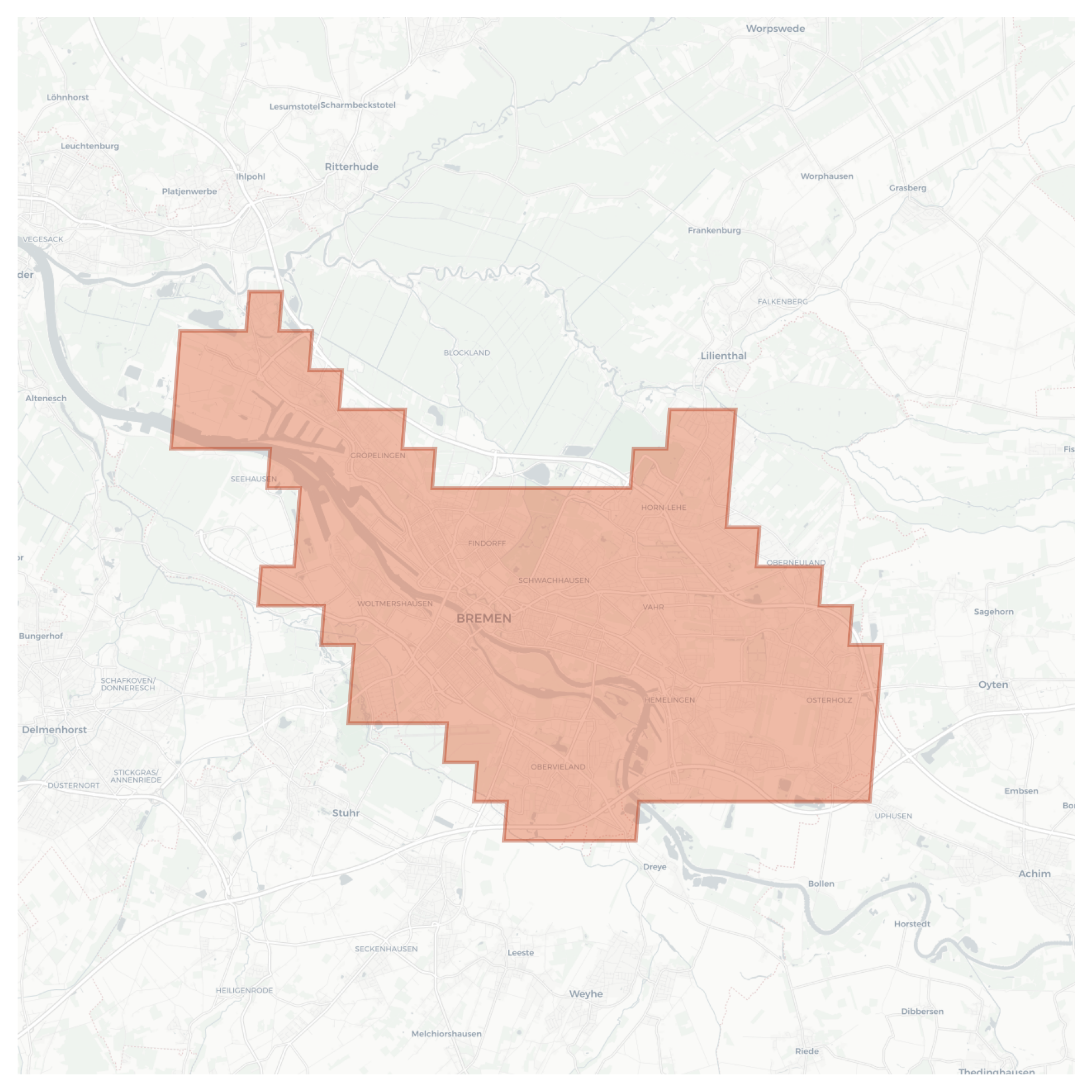 Bremen geographic map