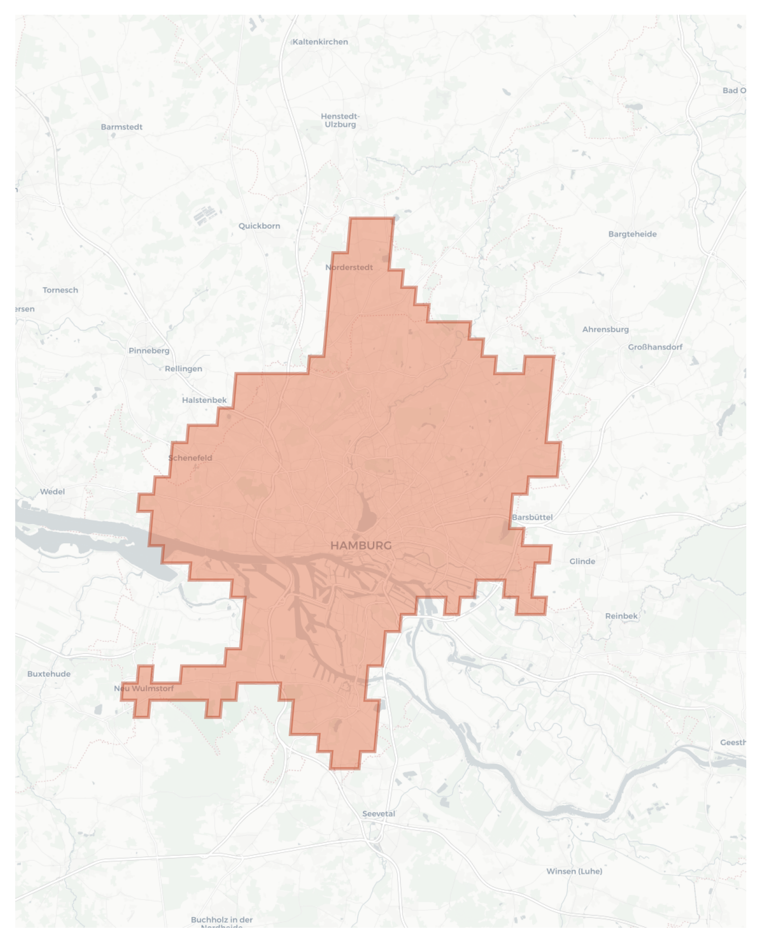 Hamburg geographic map