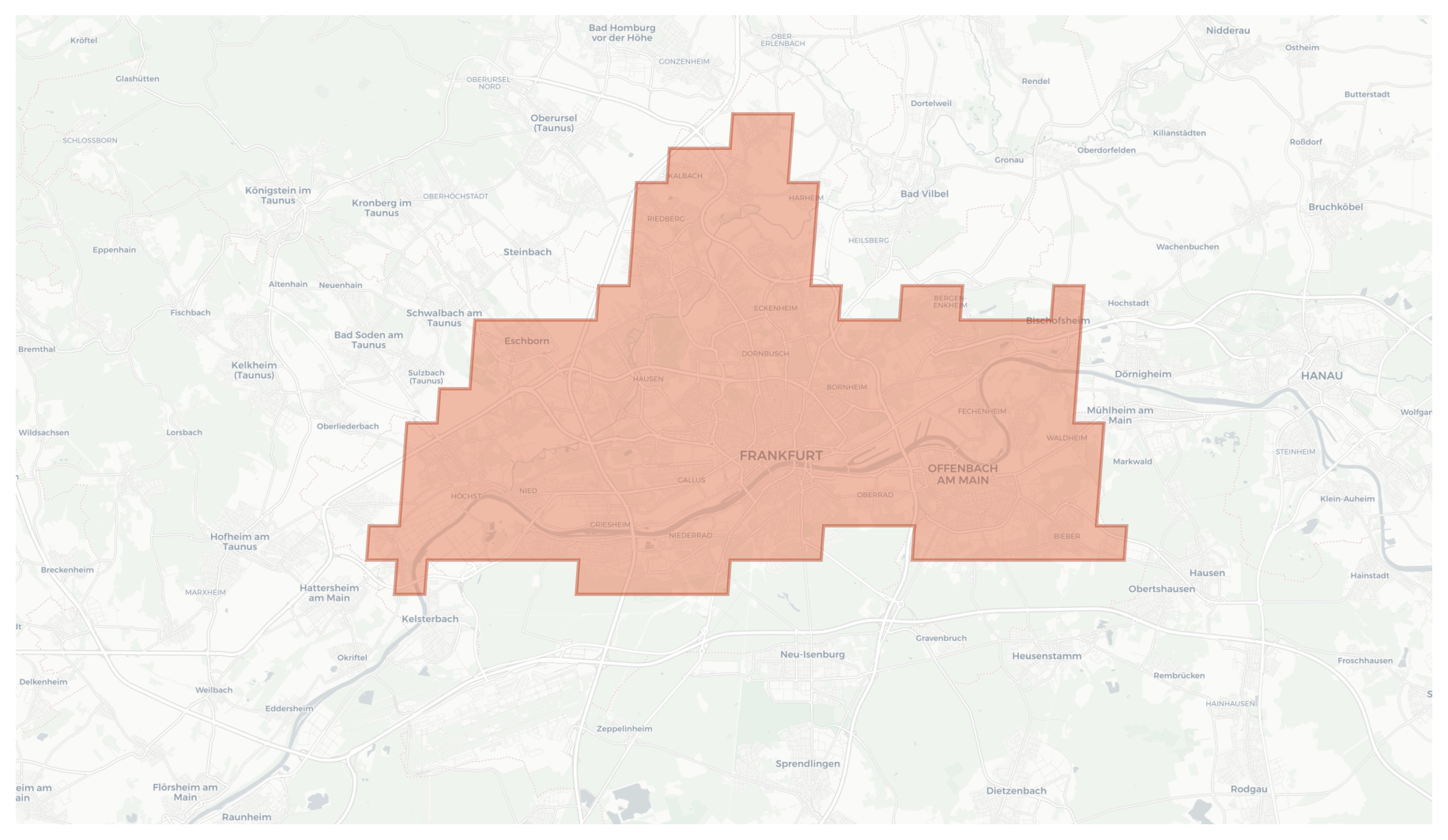 Frankfurt geographic map