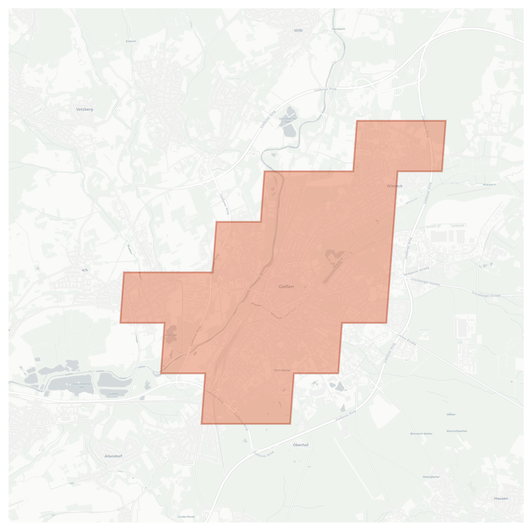 Gießen geographic map