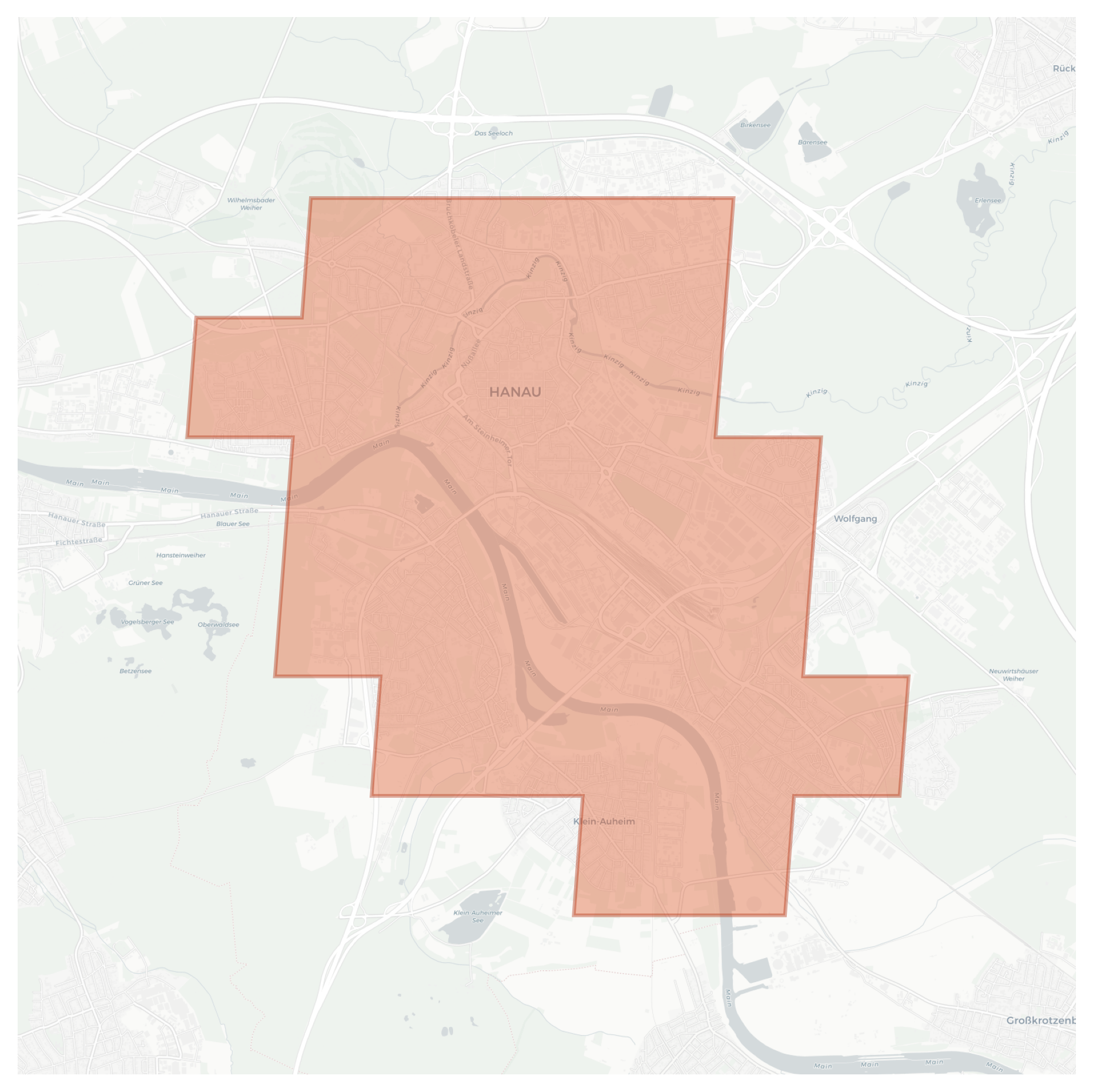Hanau geographic map
