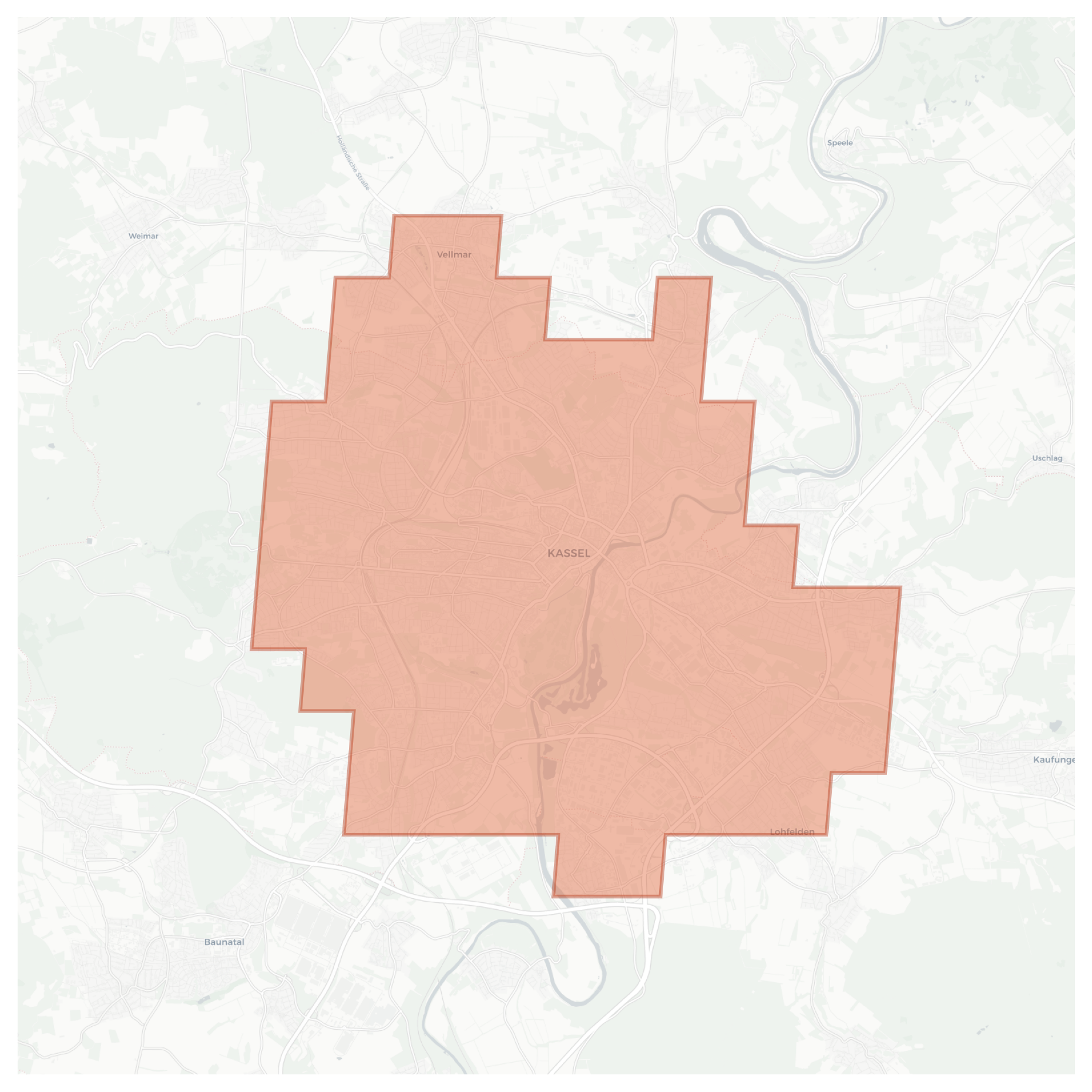 Kassel geographic map
