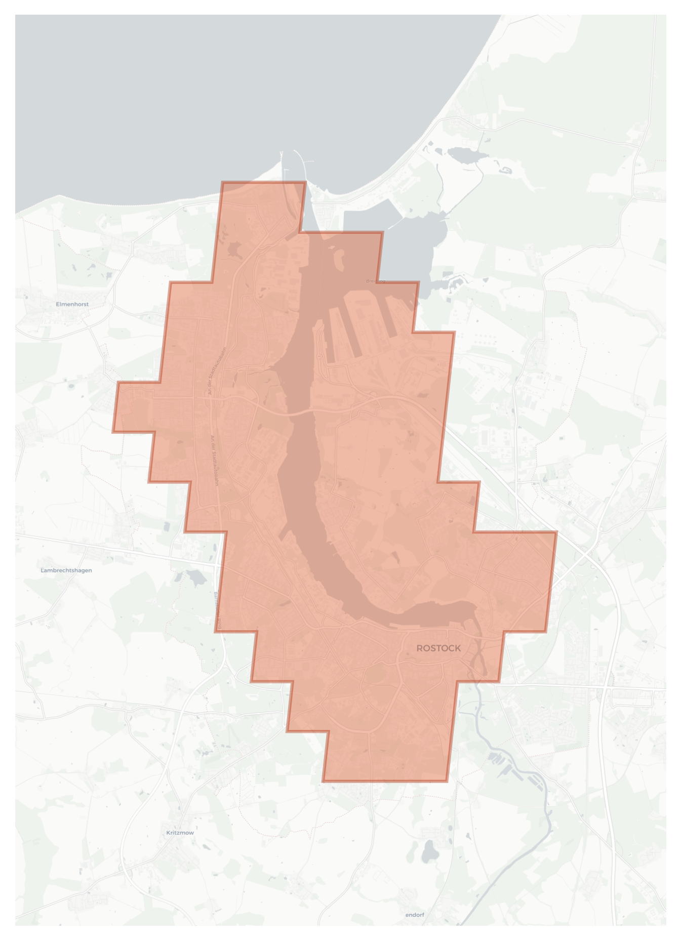 Rostock geographic map