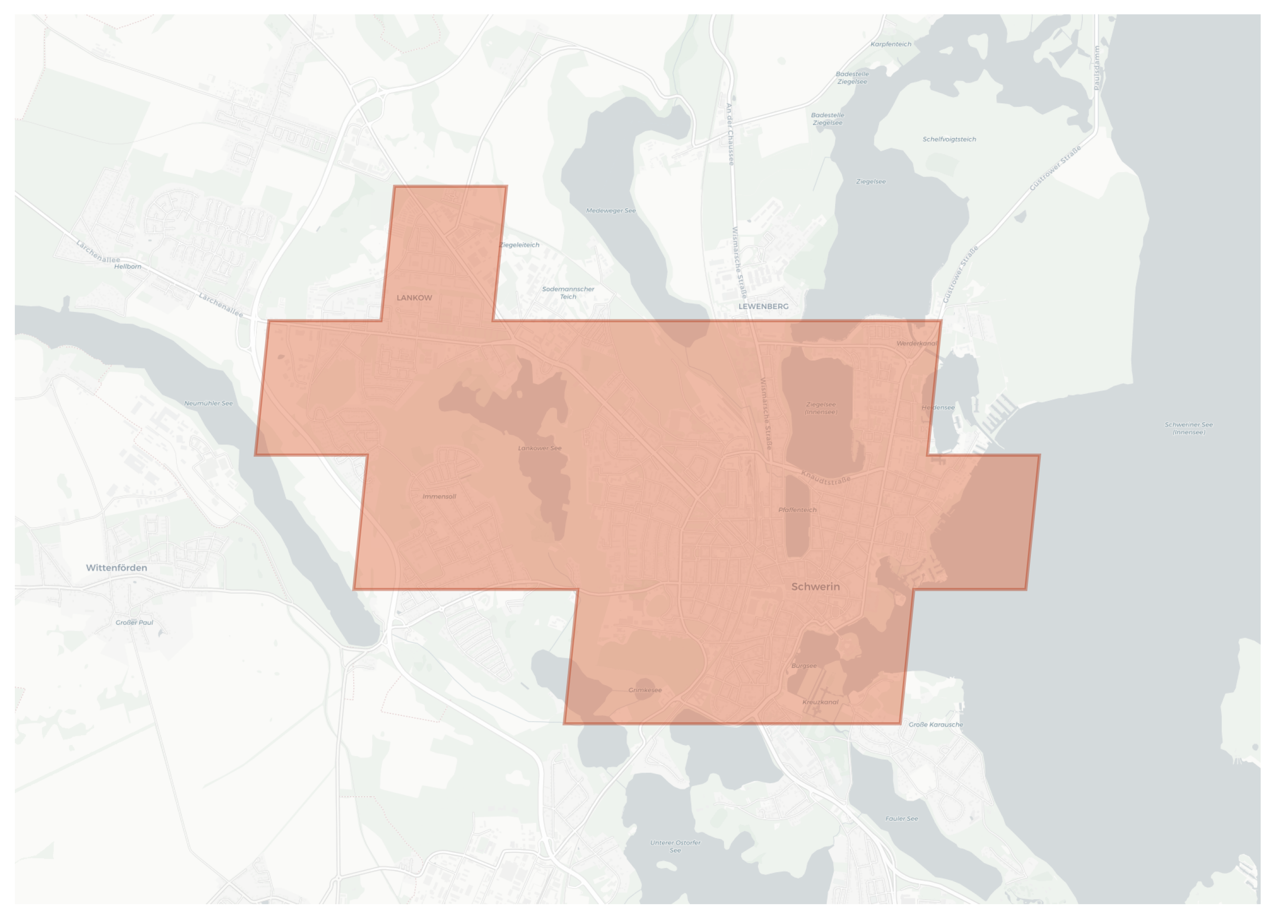 Schwerin geographic map