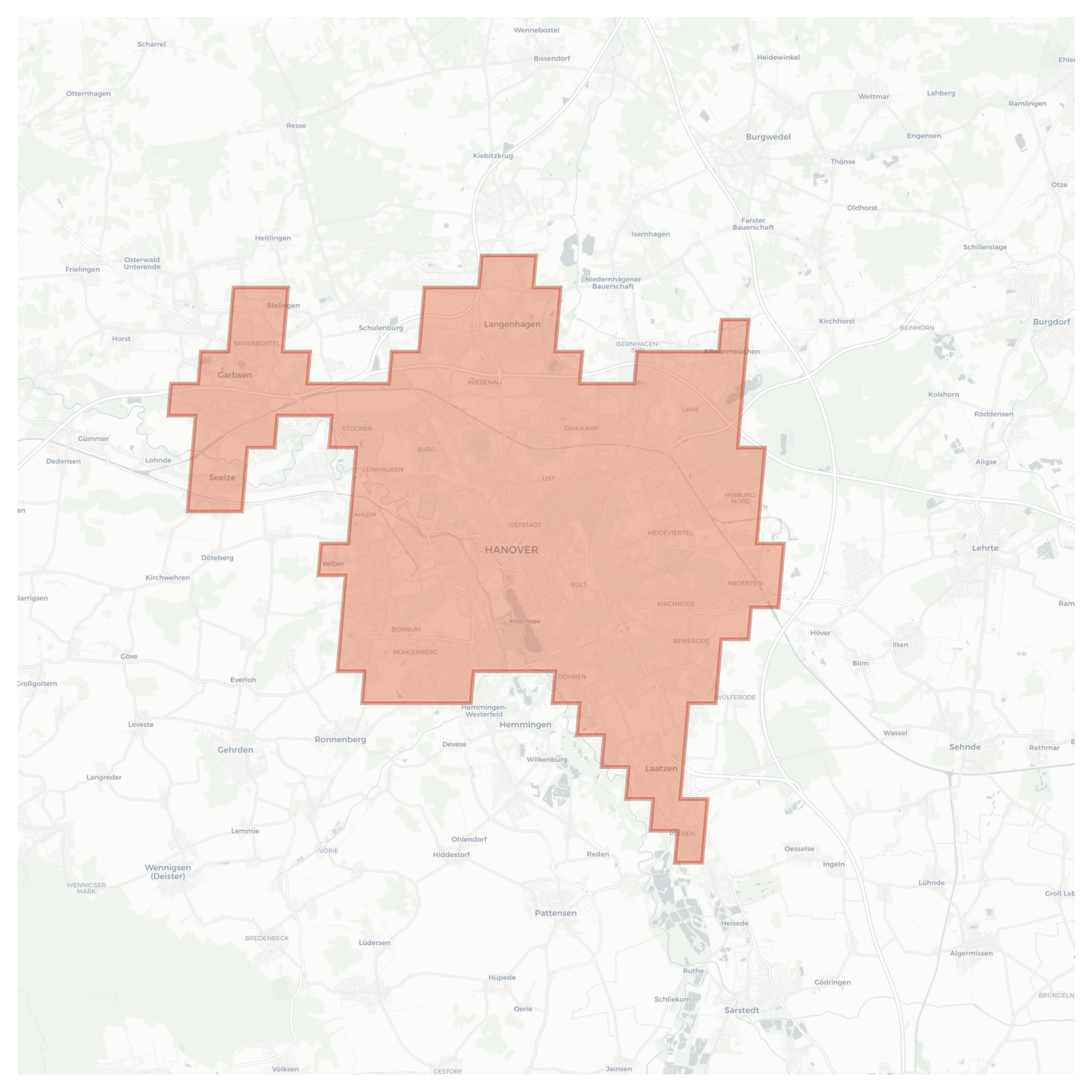Hanover geographic map