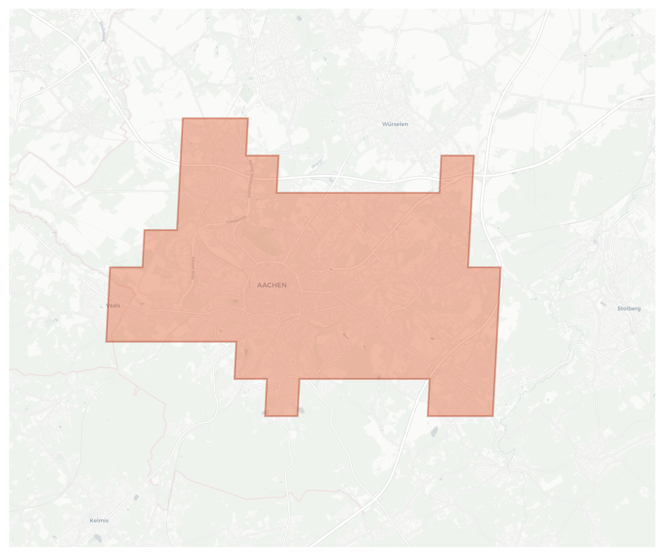 Aachen geographic map