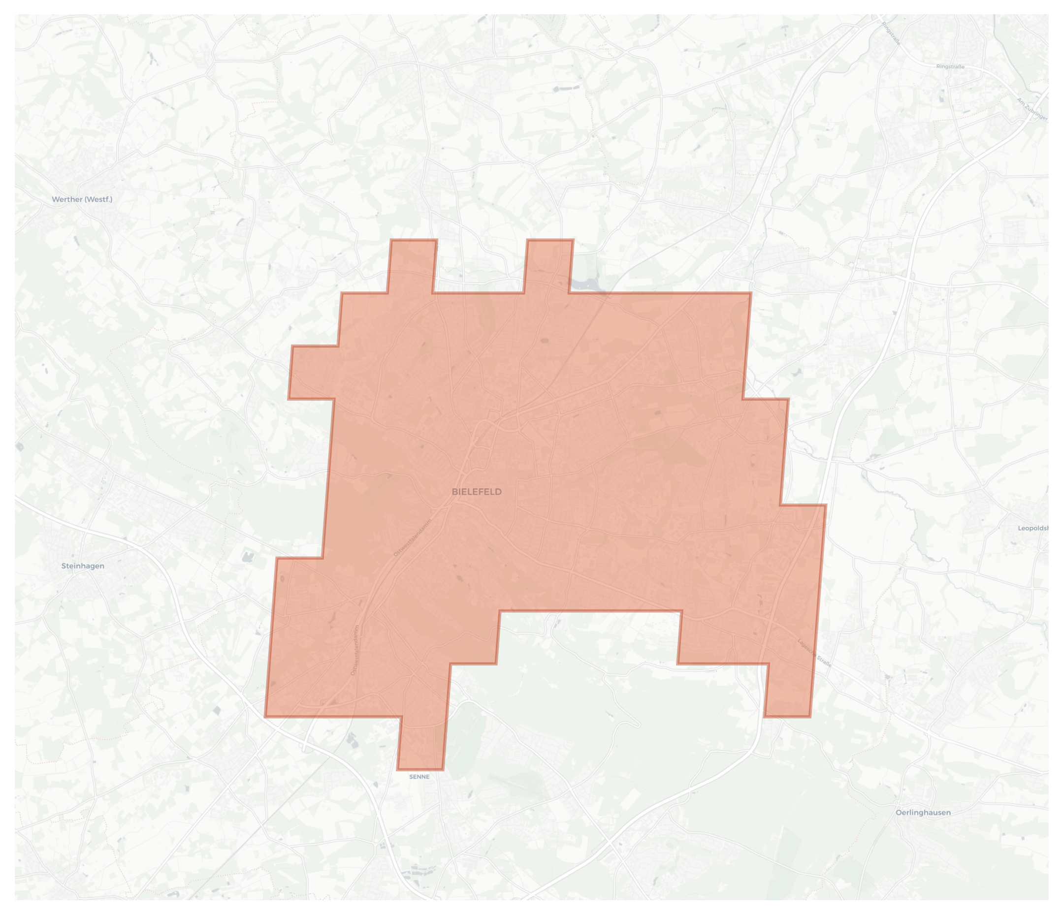 Bielefeld geographic map