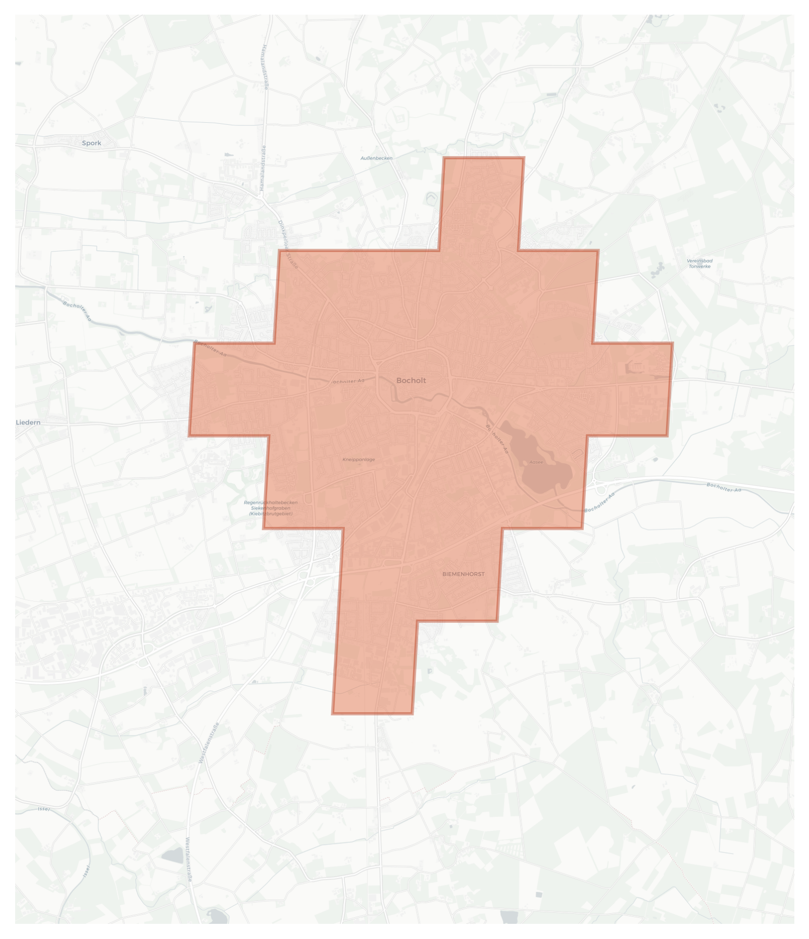 Bocholt geographic map