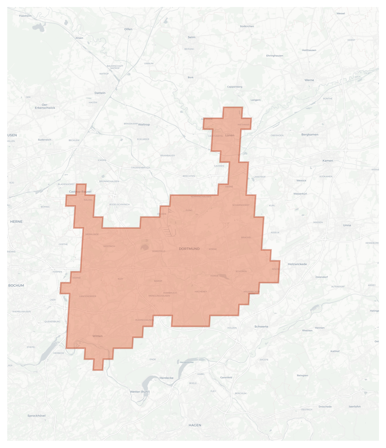 Dortmund geographic map
