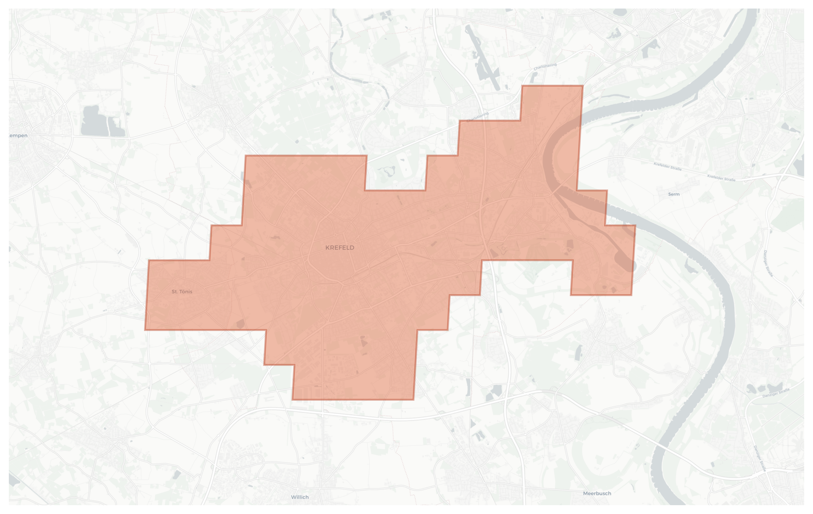 Krefeld geographic map