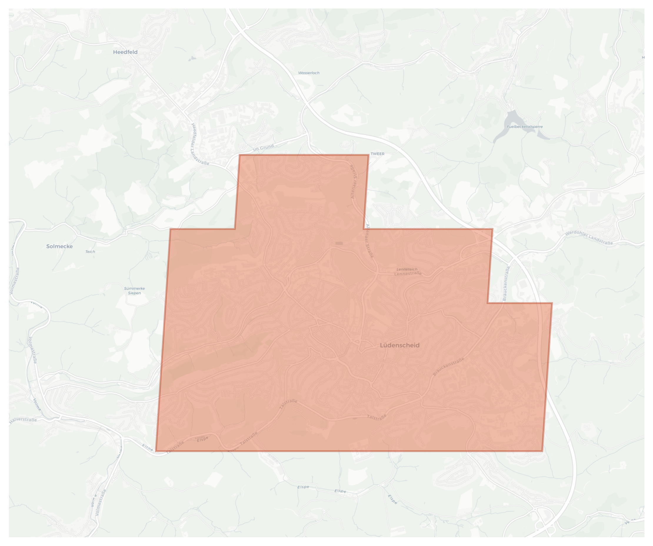 Lüdenscheid geographic map