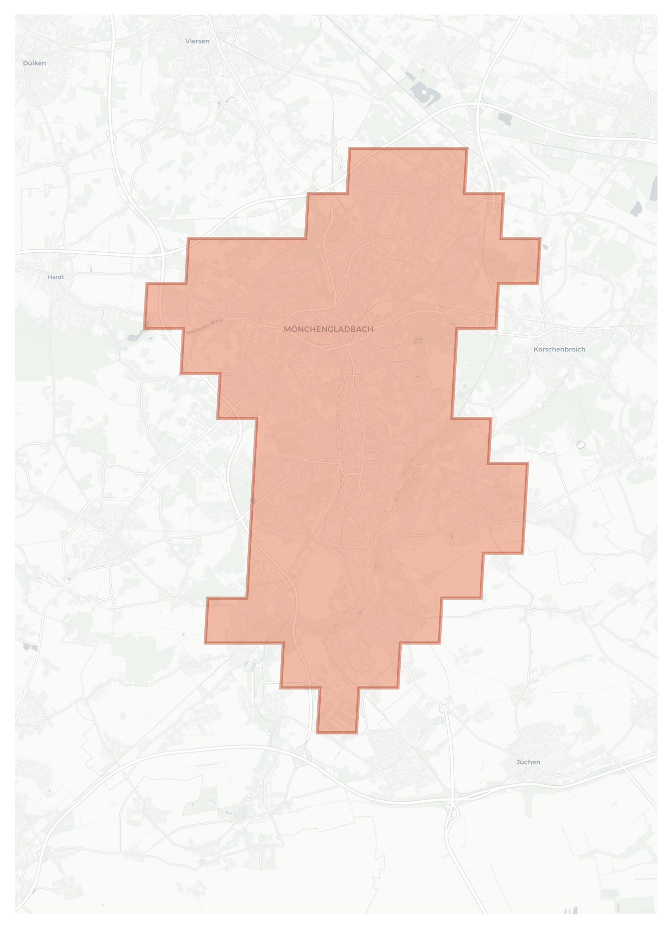 Mönchengladbach geographic map