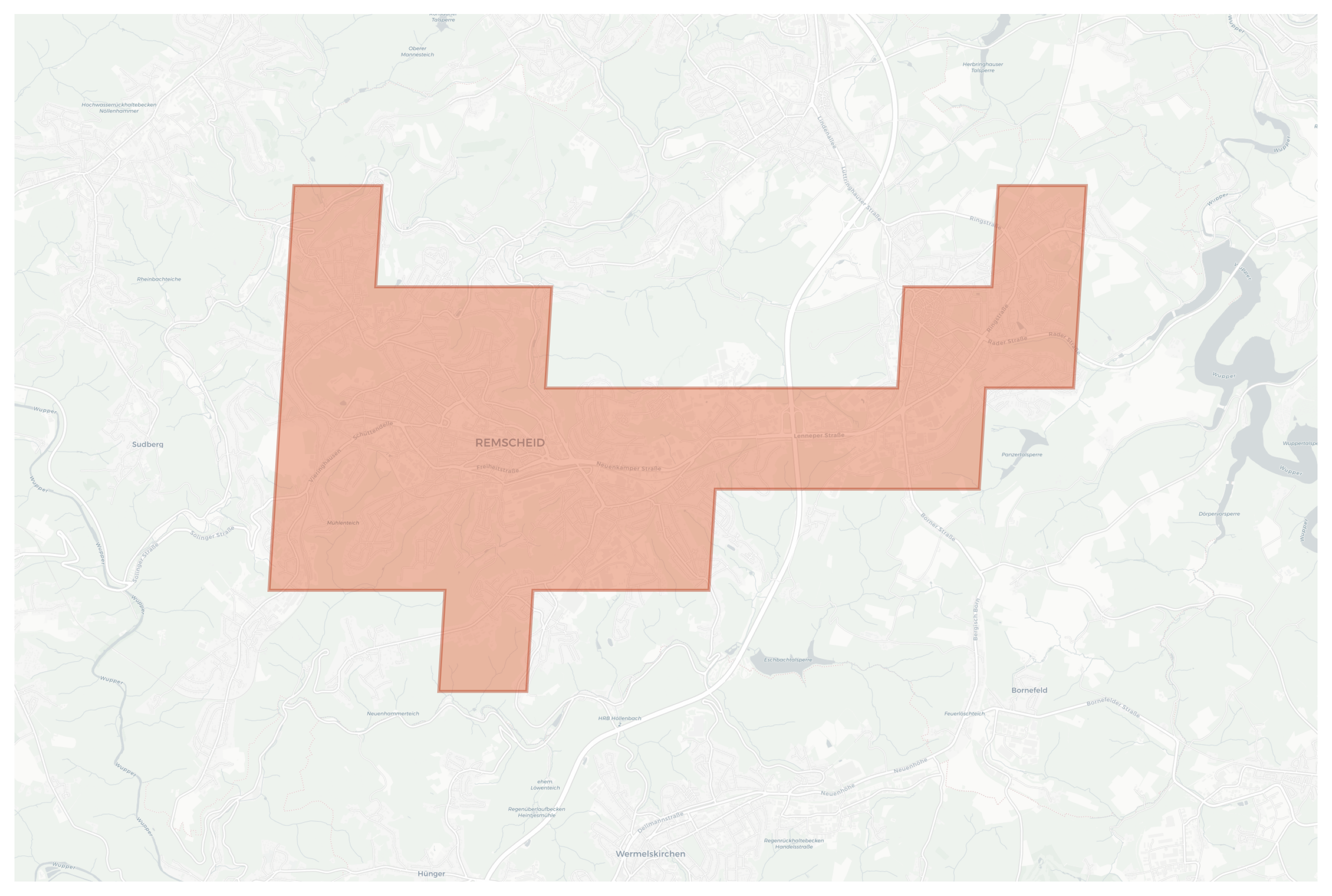 Remscheid geographic map
