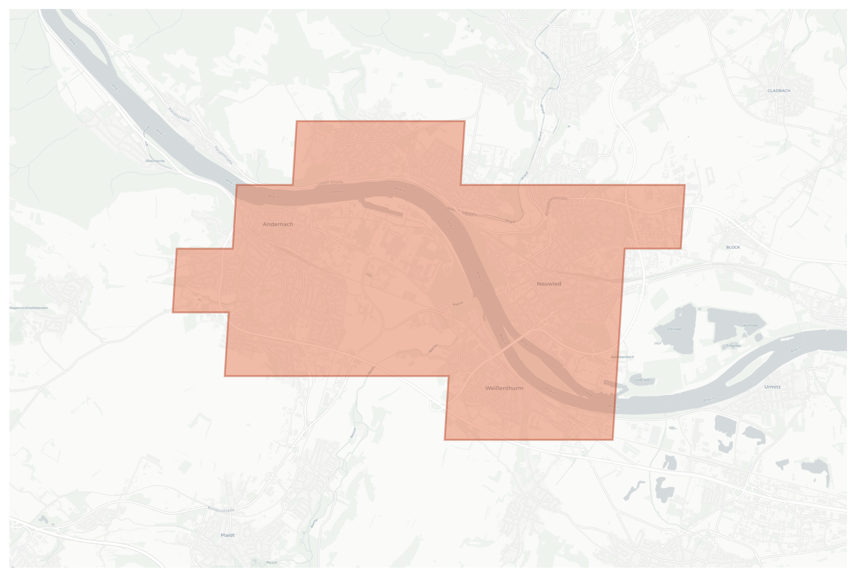 Neuwied geographic map