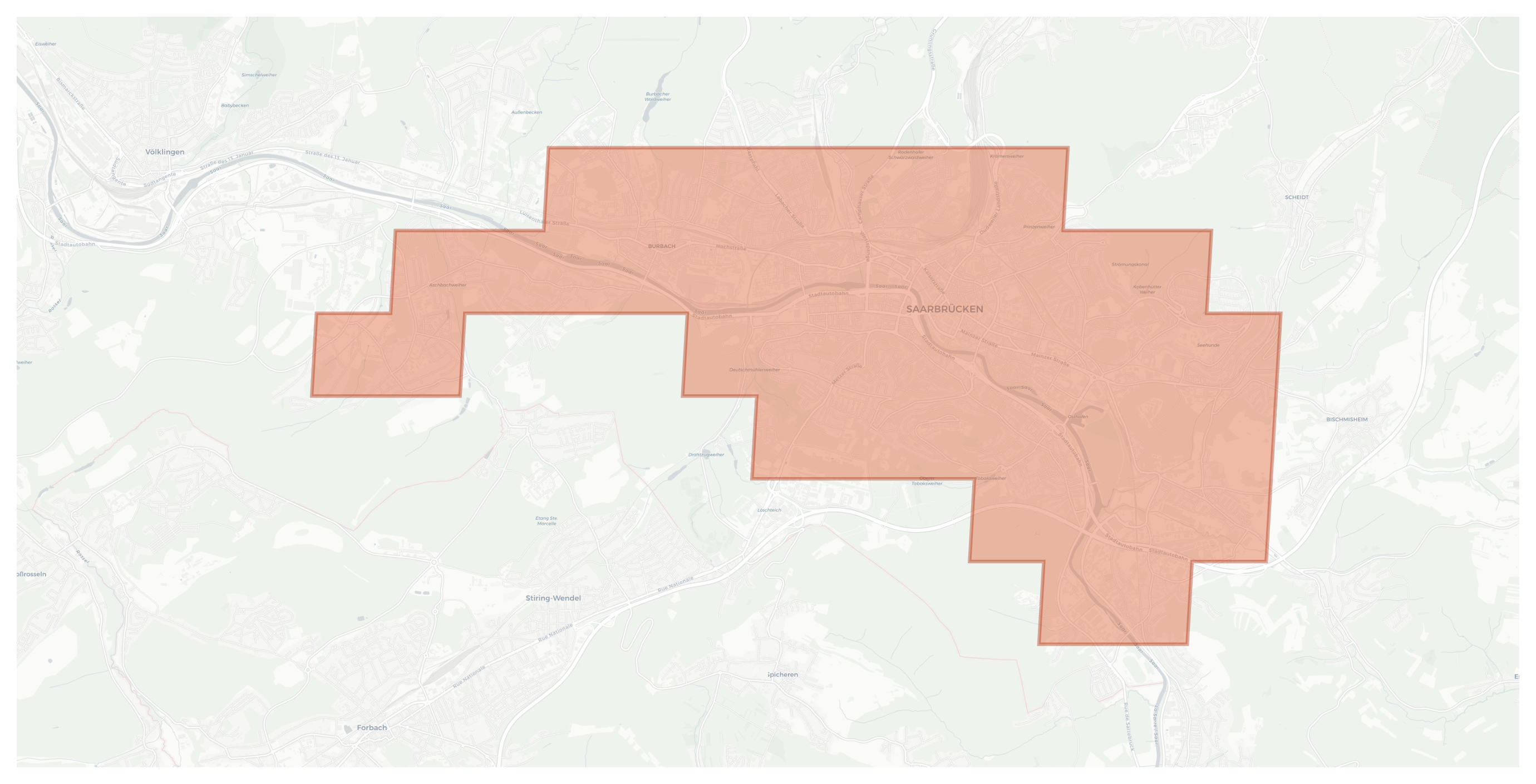 Saarbruecken geographic map