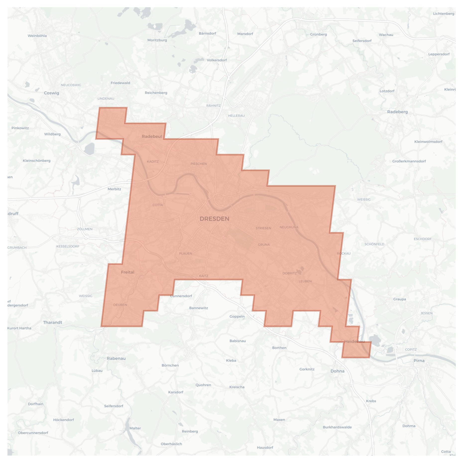 Dresden geographic map