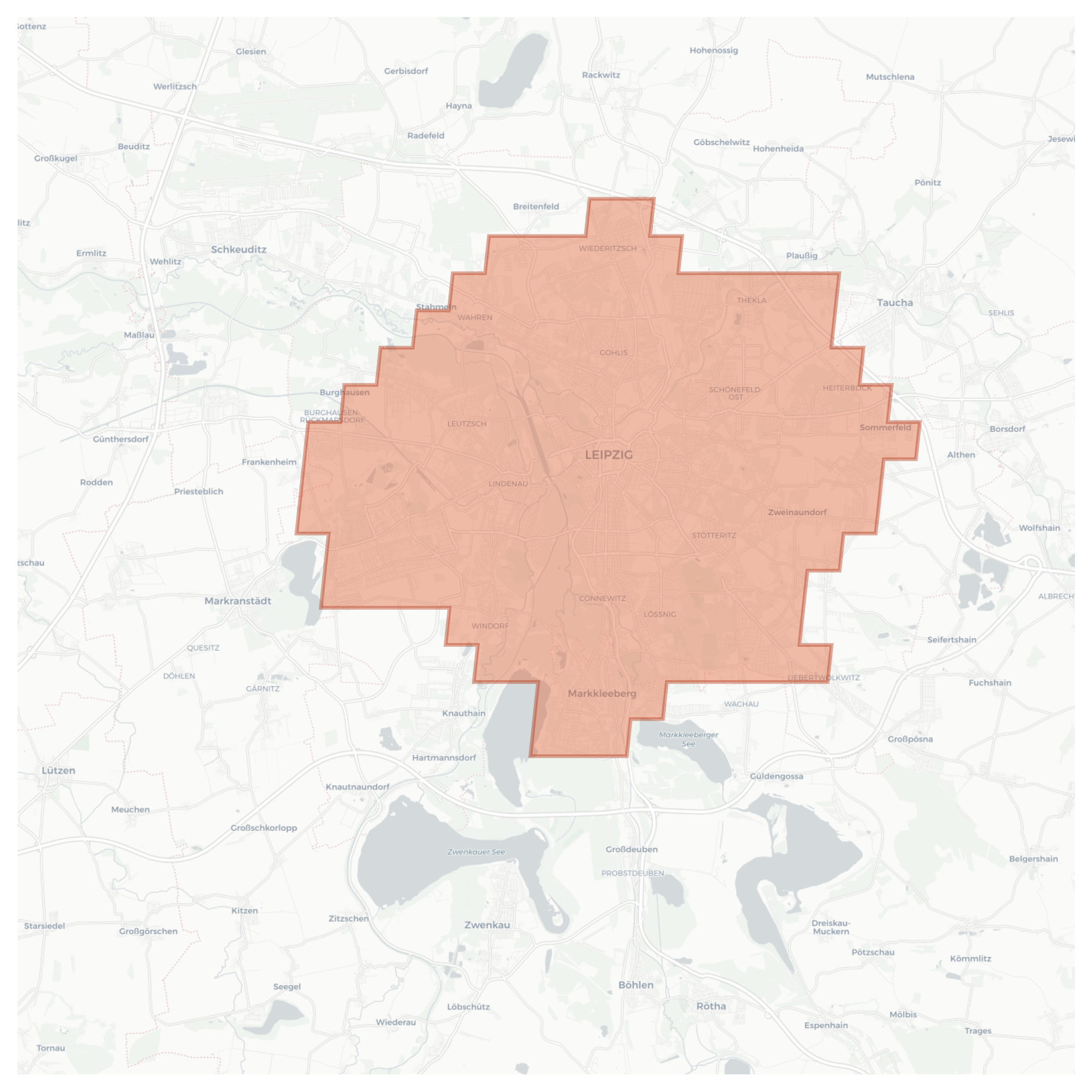 Leipzig geographic map