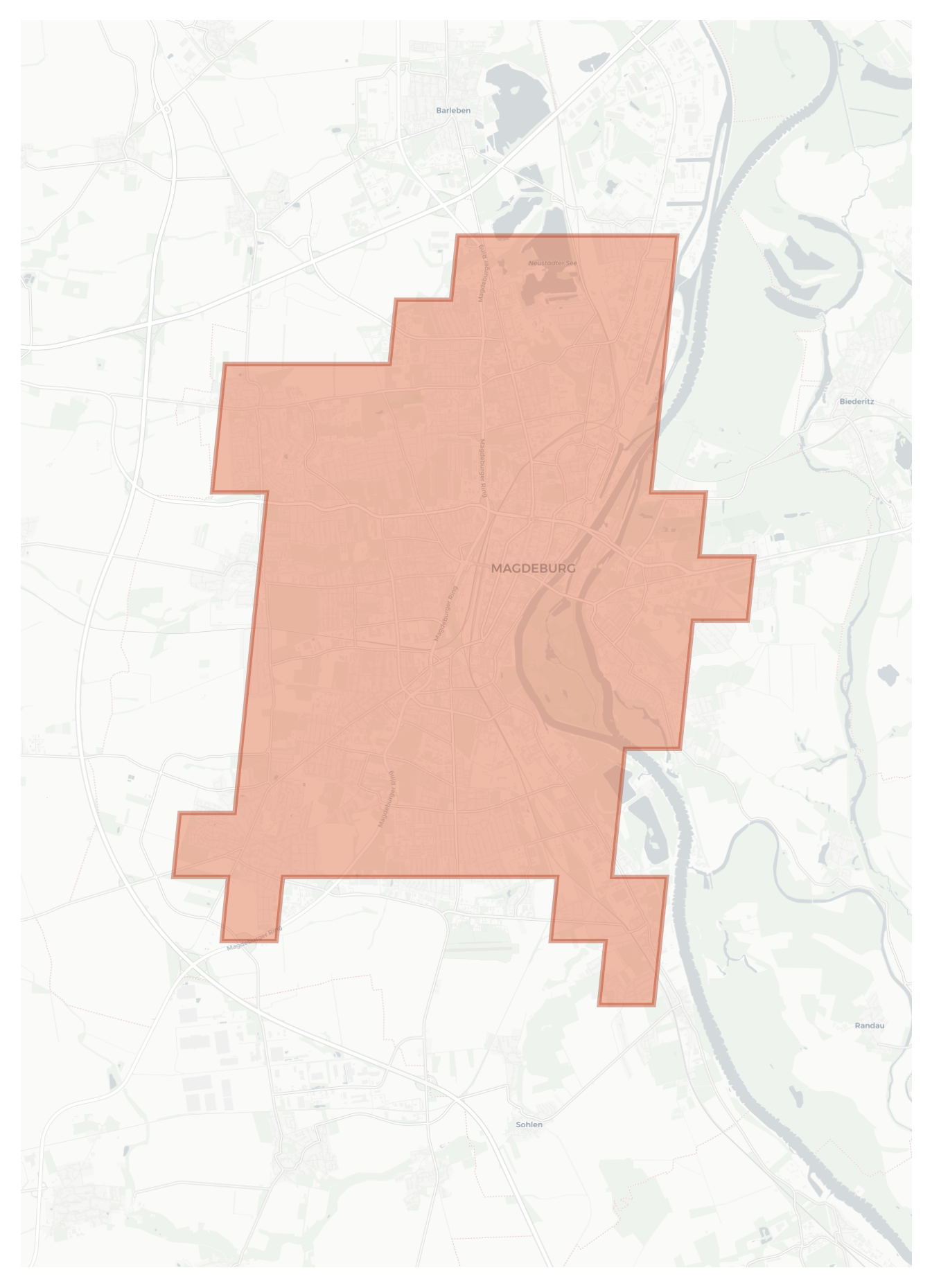 Magdeburg geographic map