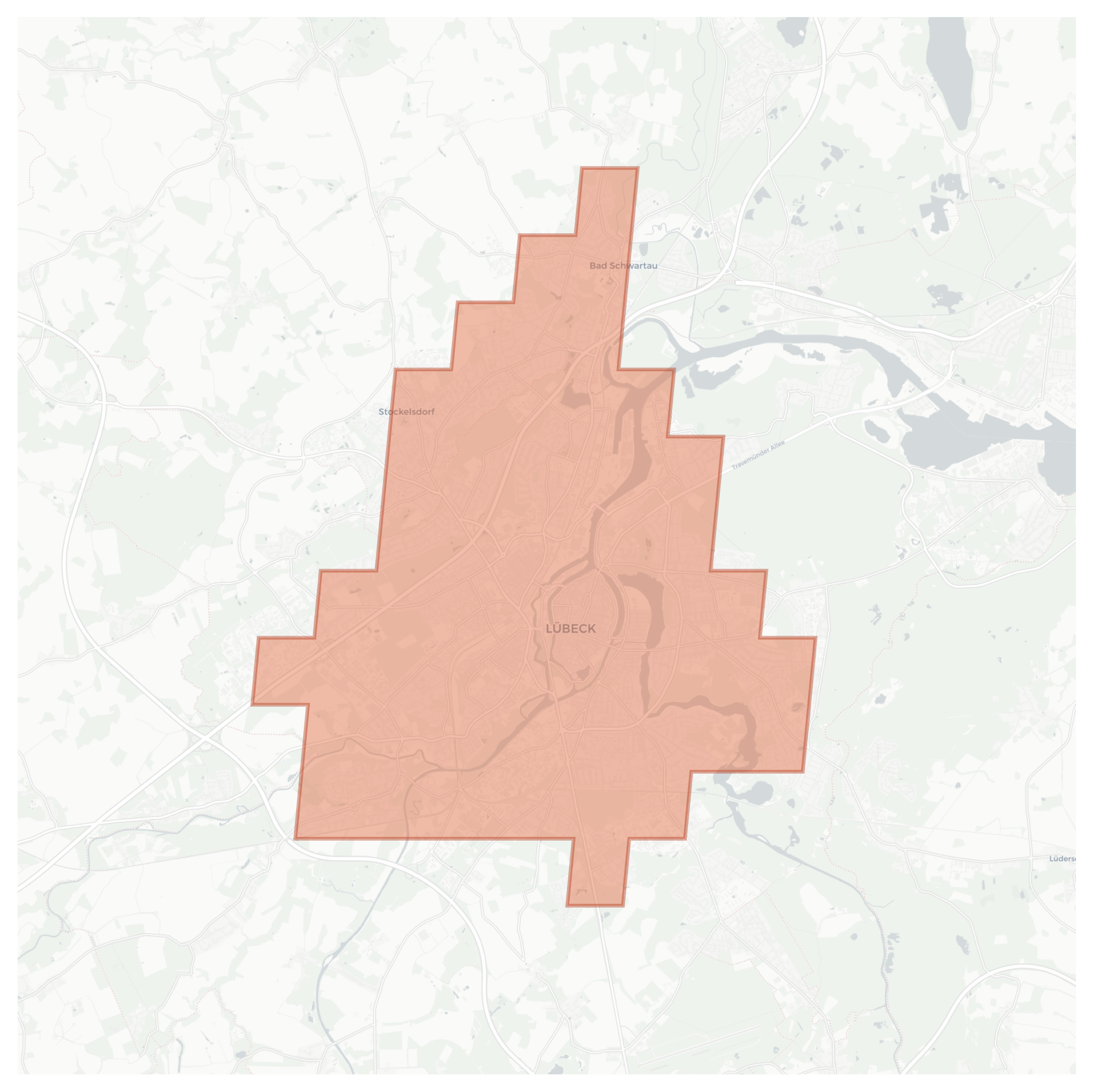 Lübeck geographic map