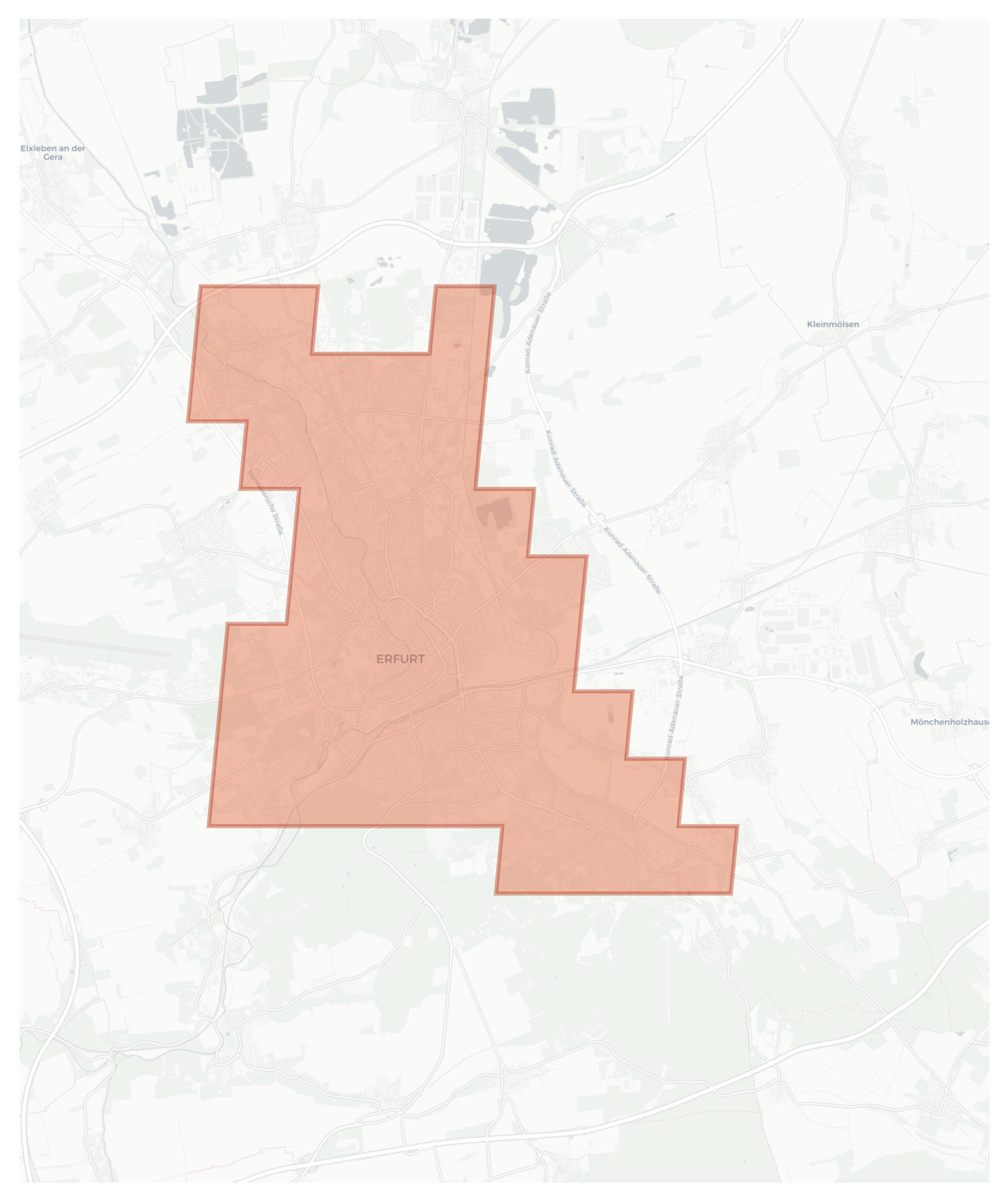 Erfurt geographic map
