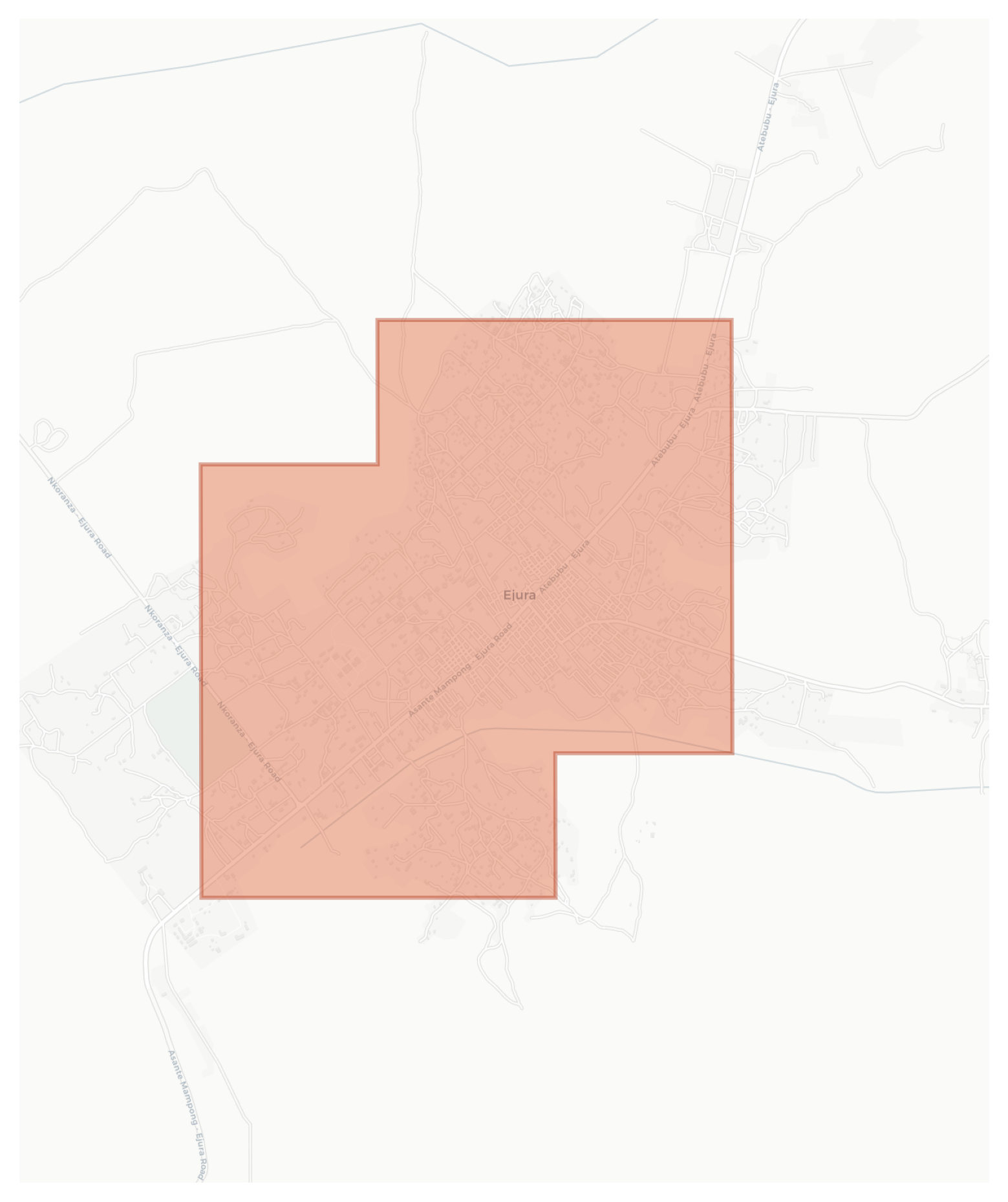 Ejura geographic map