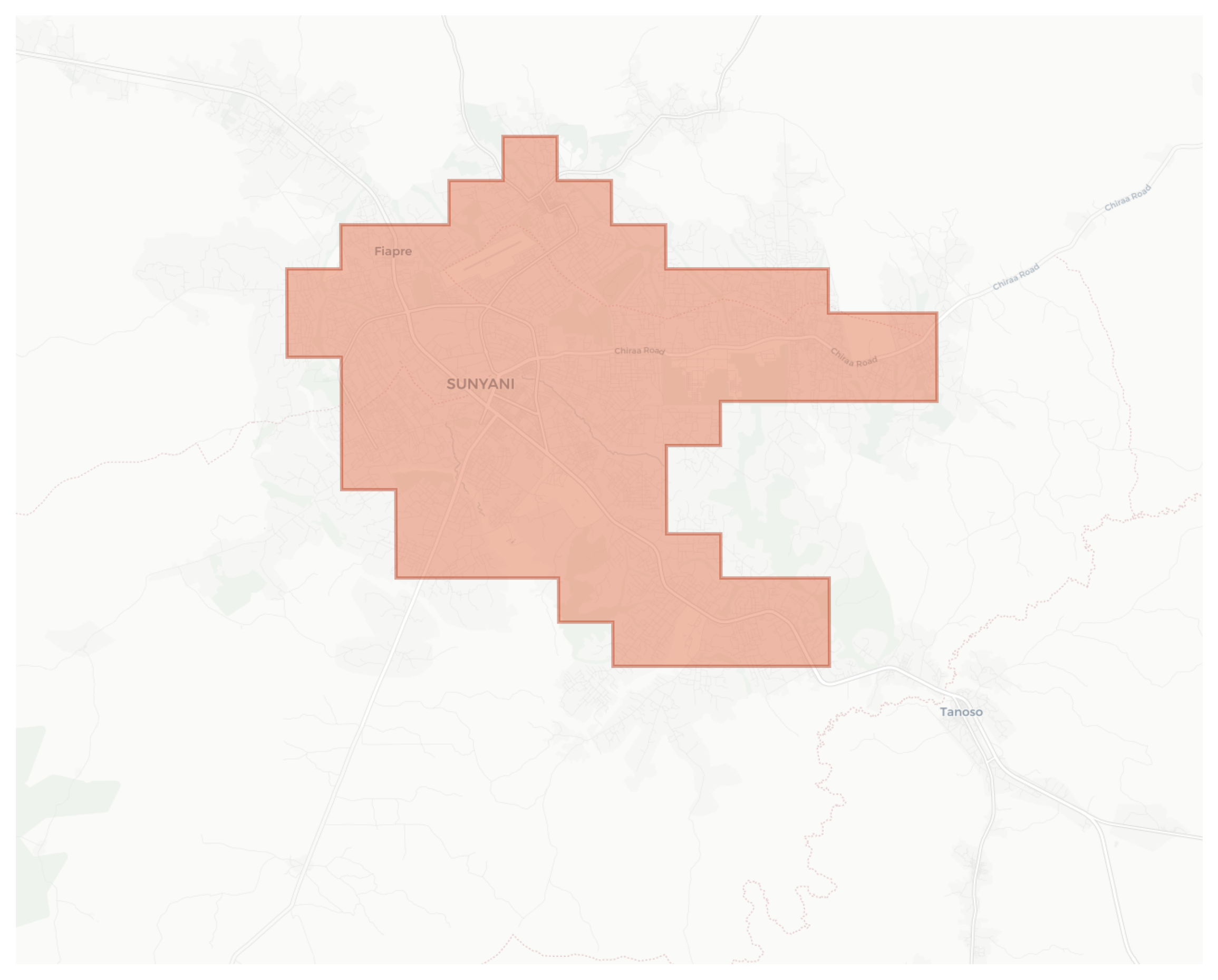 Sunyani geographic map