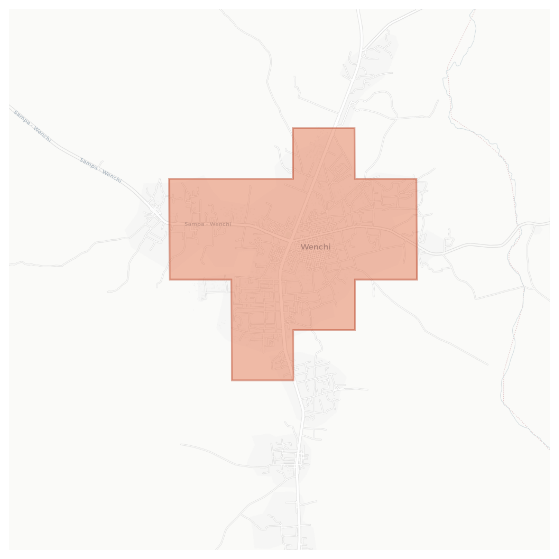 Wenchi geographic map
