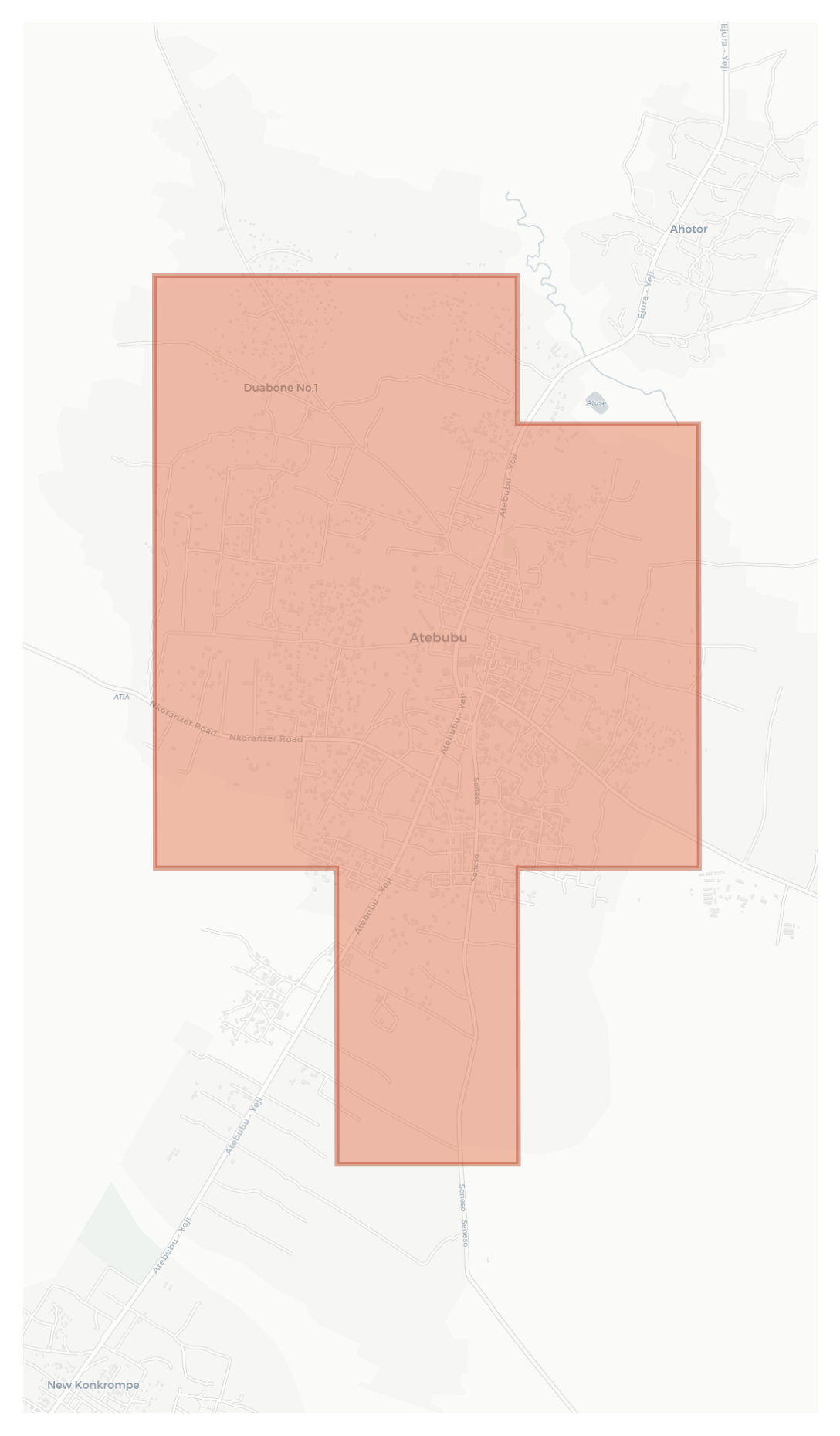 Atebubu geographic map