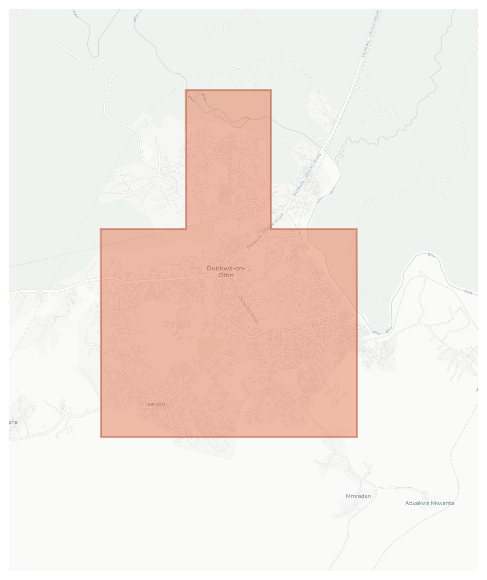 Dunkwa-on-Offin geographic map