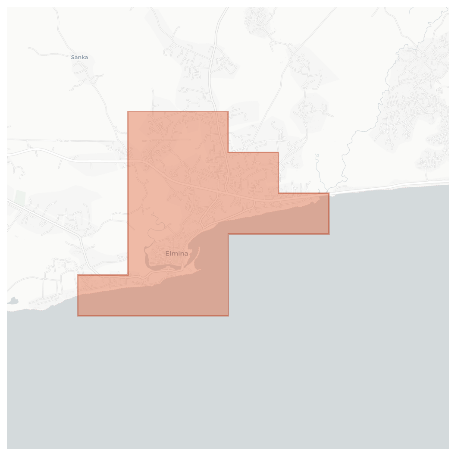 Elmina geographic map