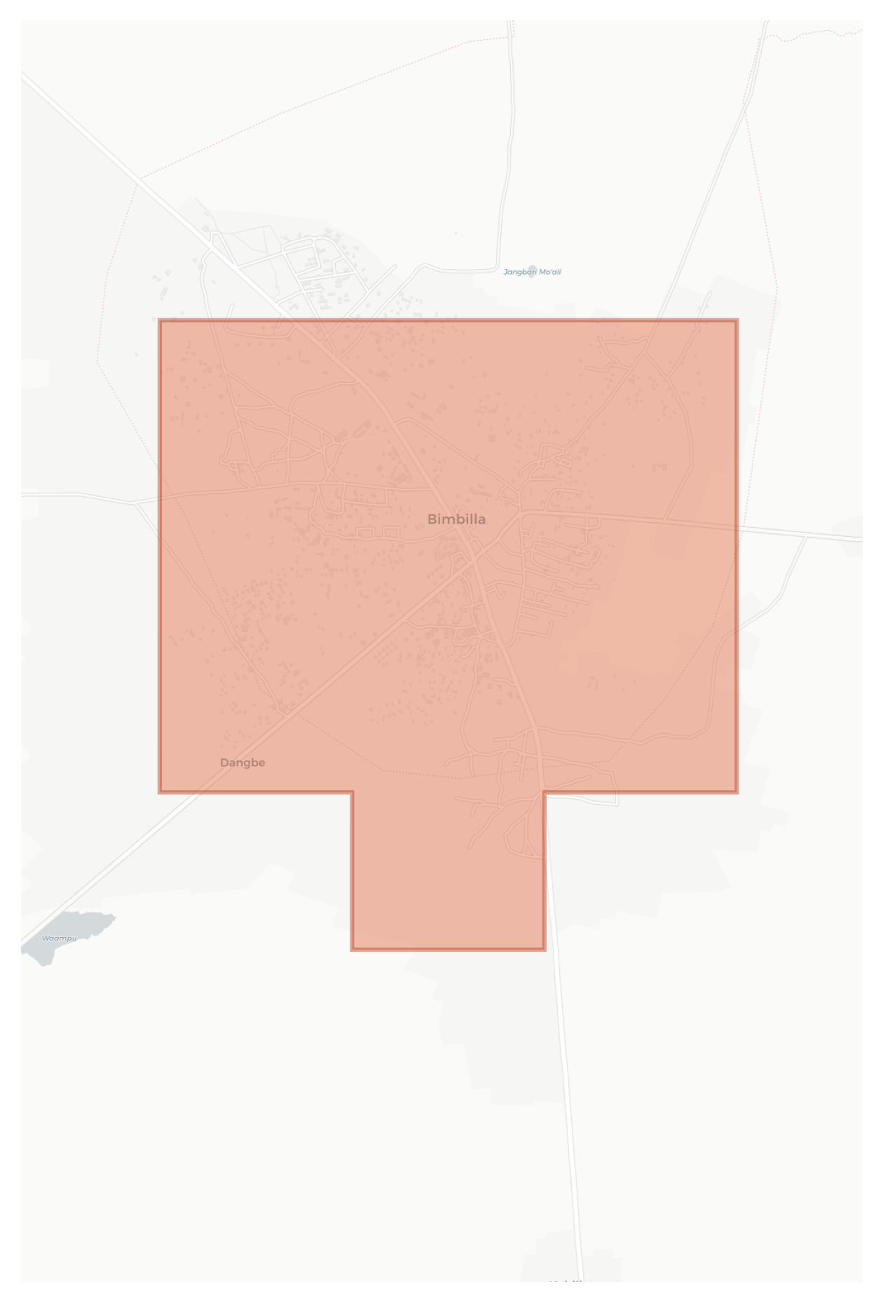Bimbilla geographic map