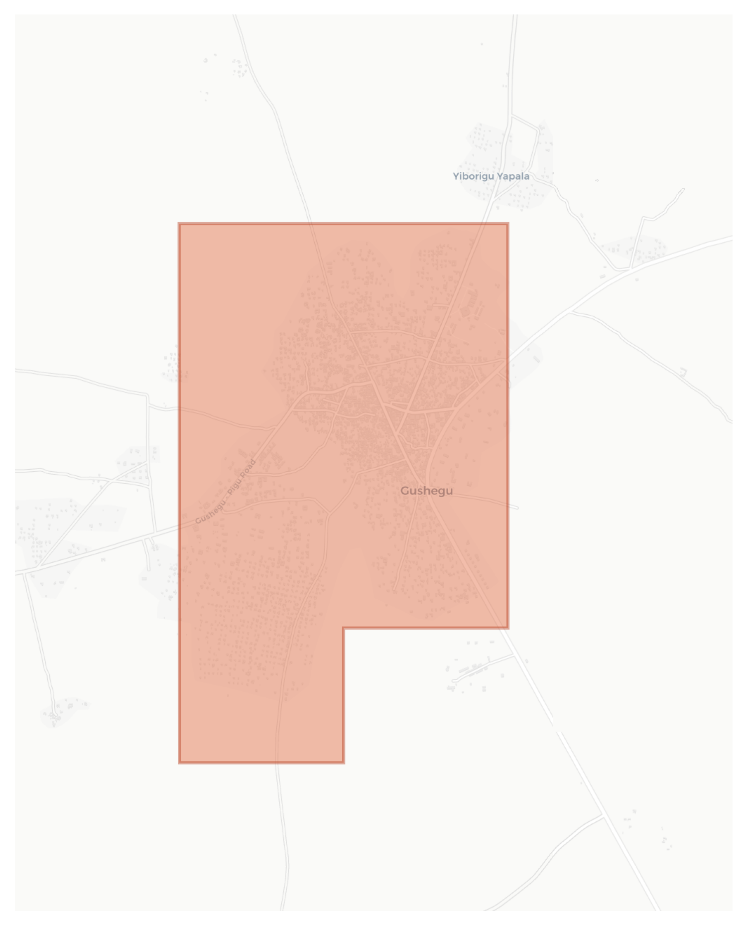 Gushiegu geographic map