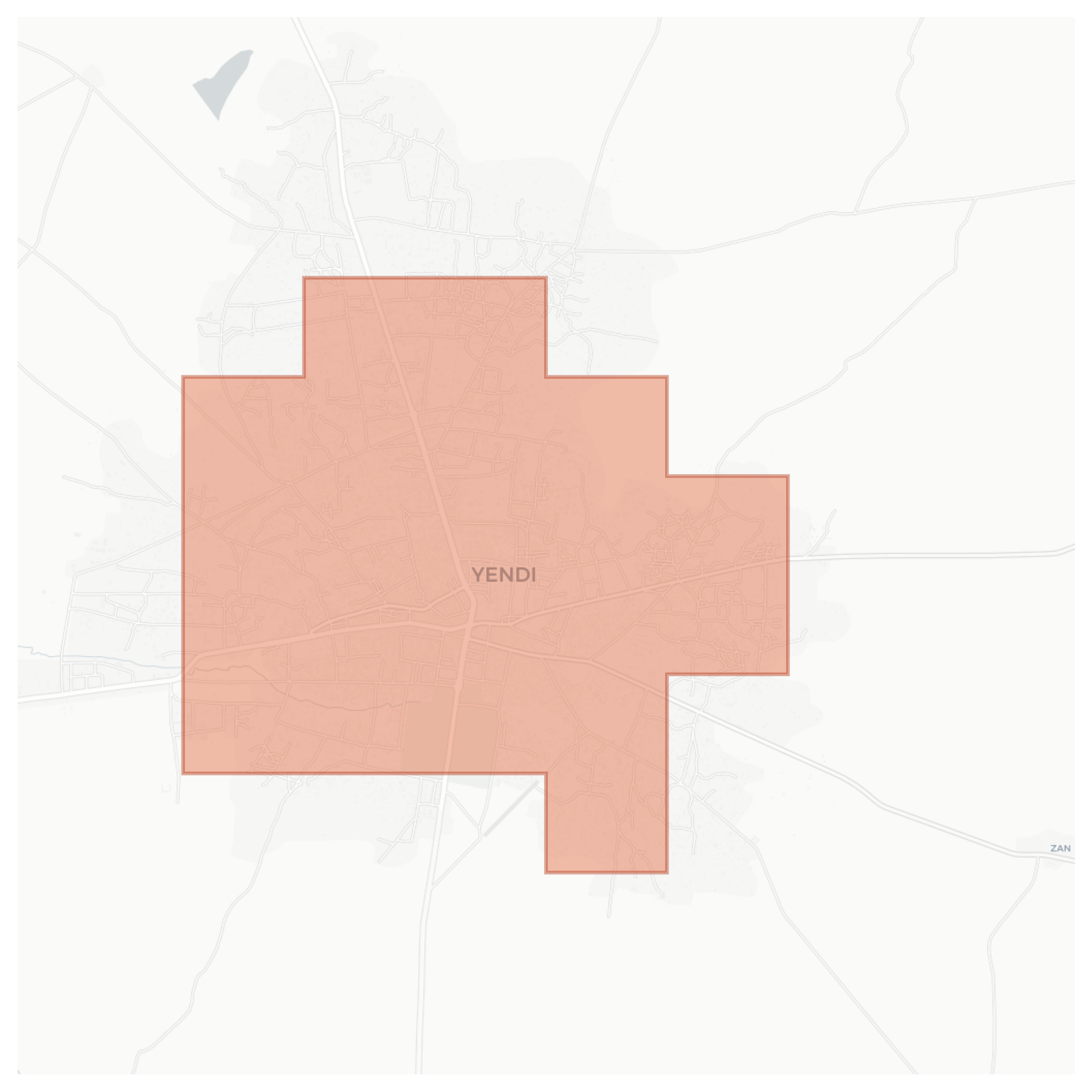 Yendi geographic map