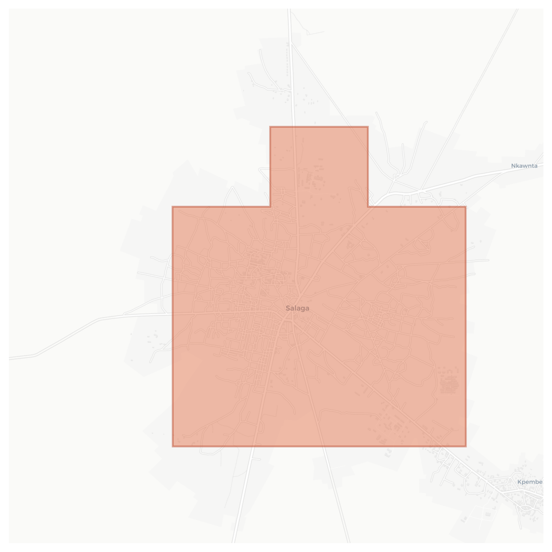 Salaga geographic map