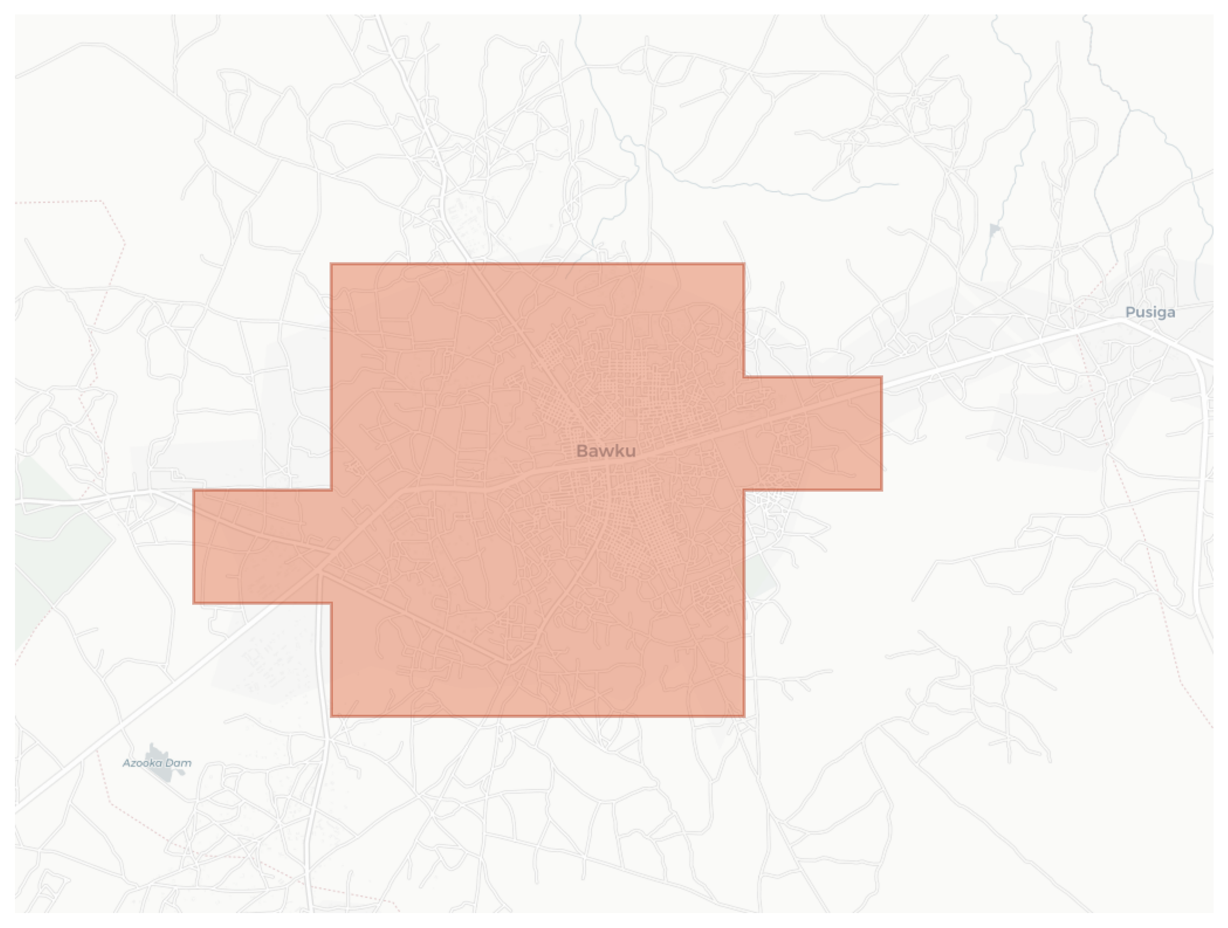 Bawku geographic map