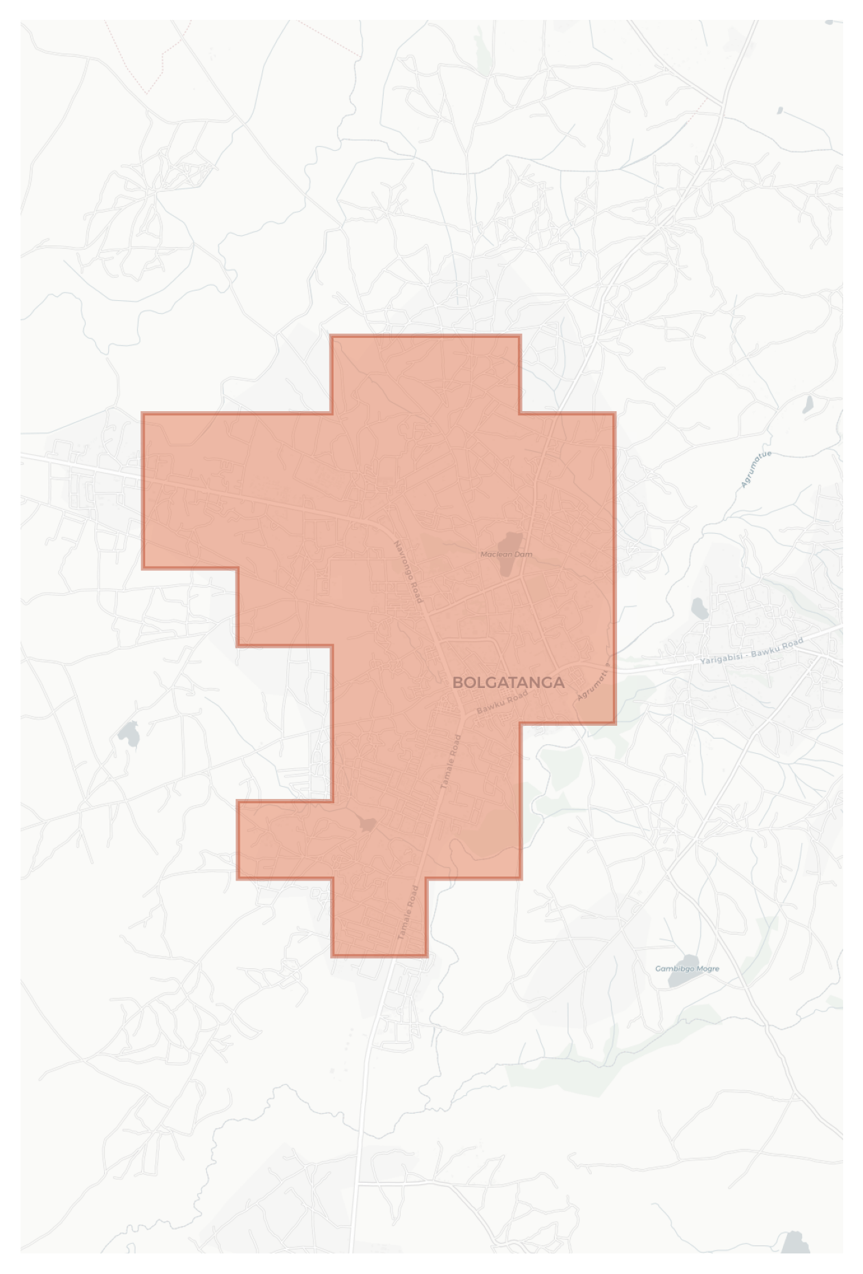 Bolgatanga geographic map