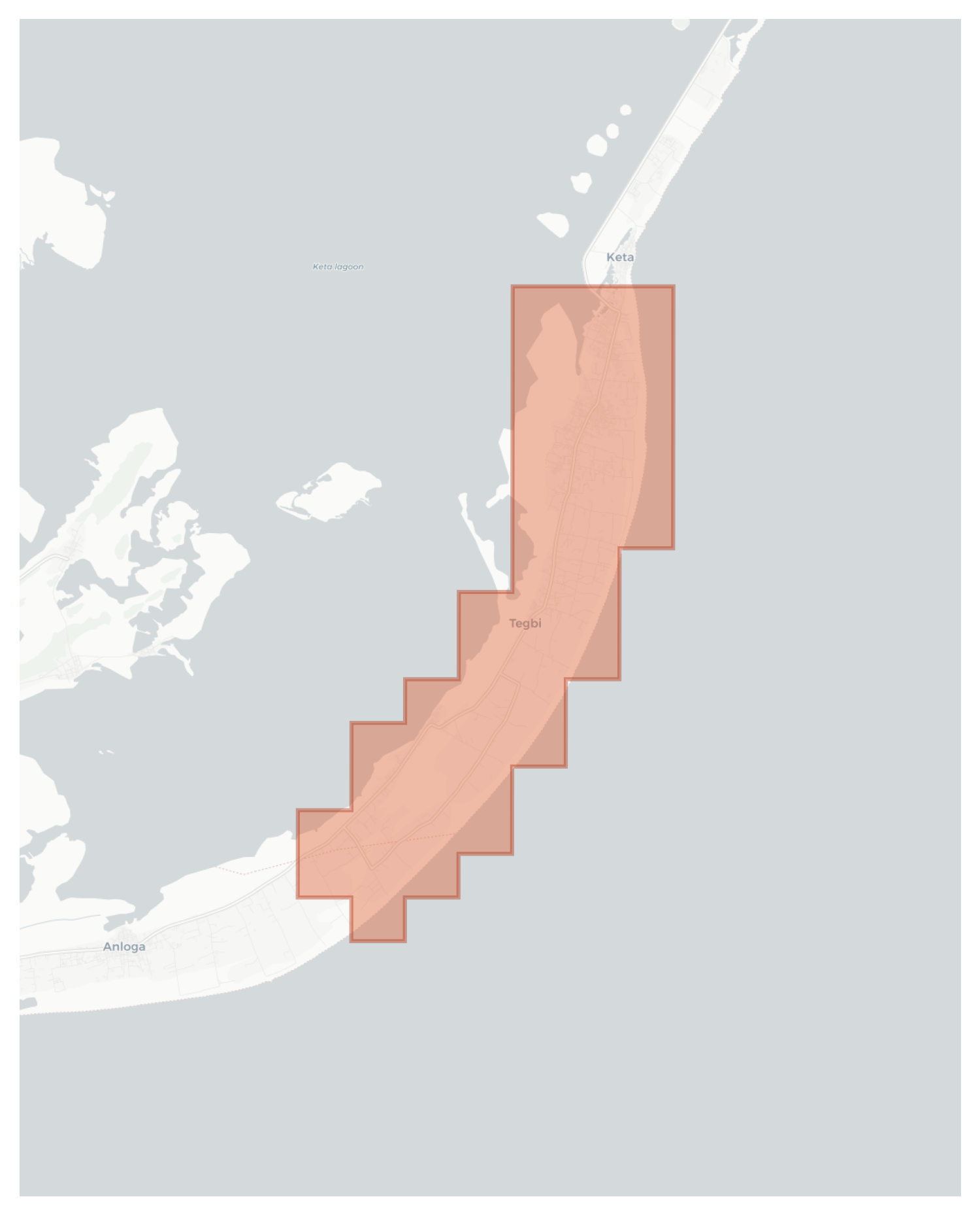 Tegbi geographic map