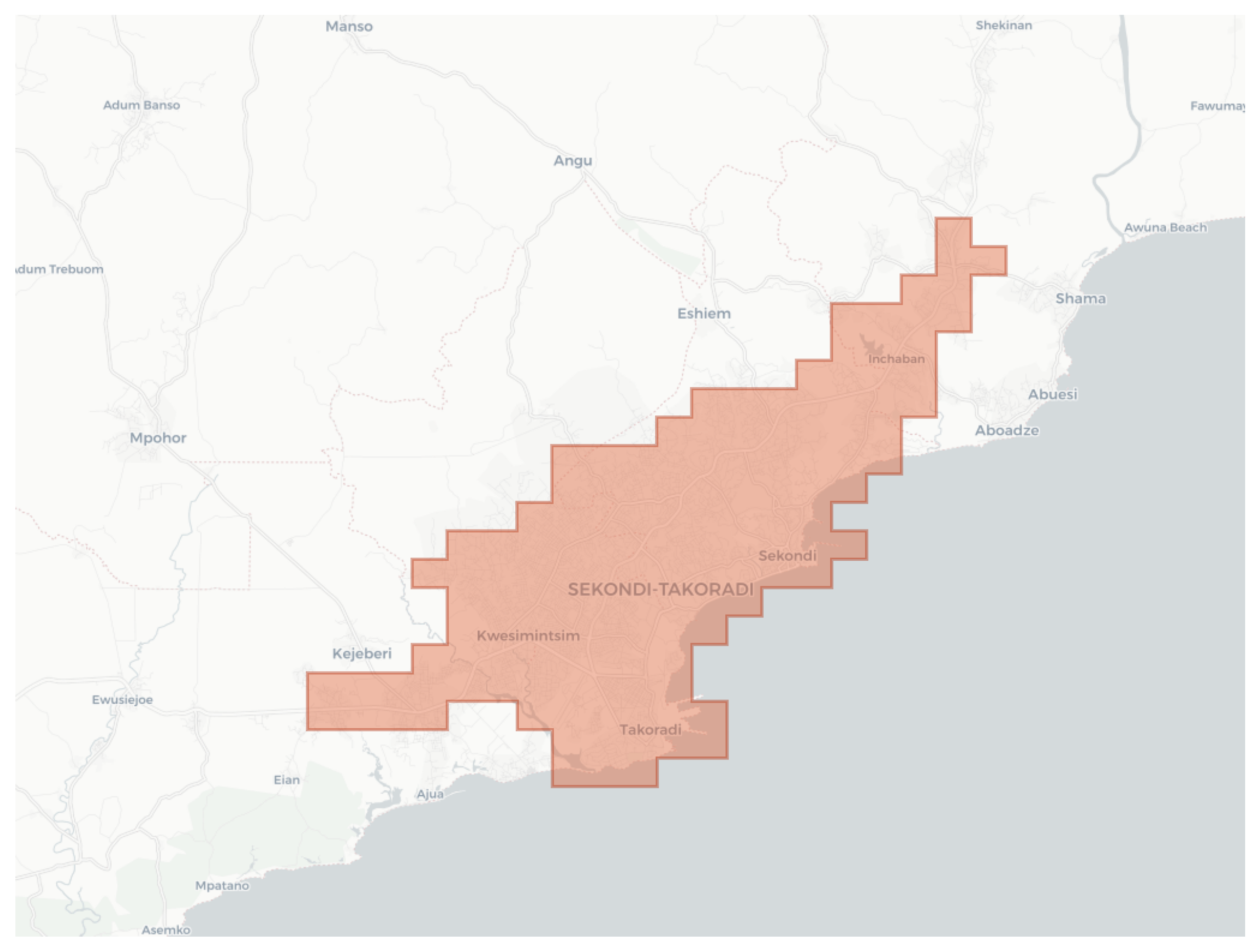Takoradi geographic map