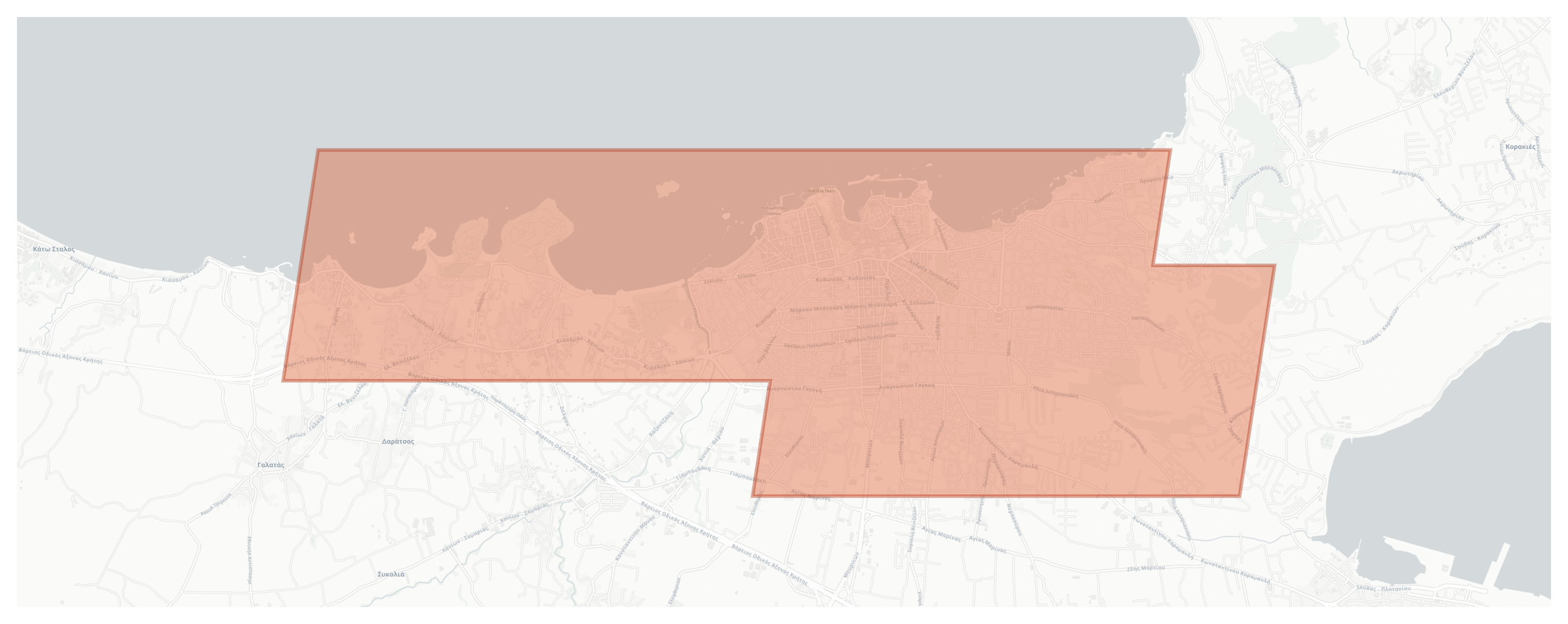 Chania geographic map