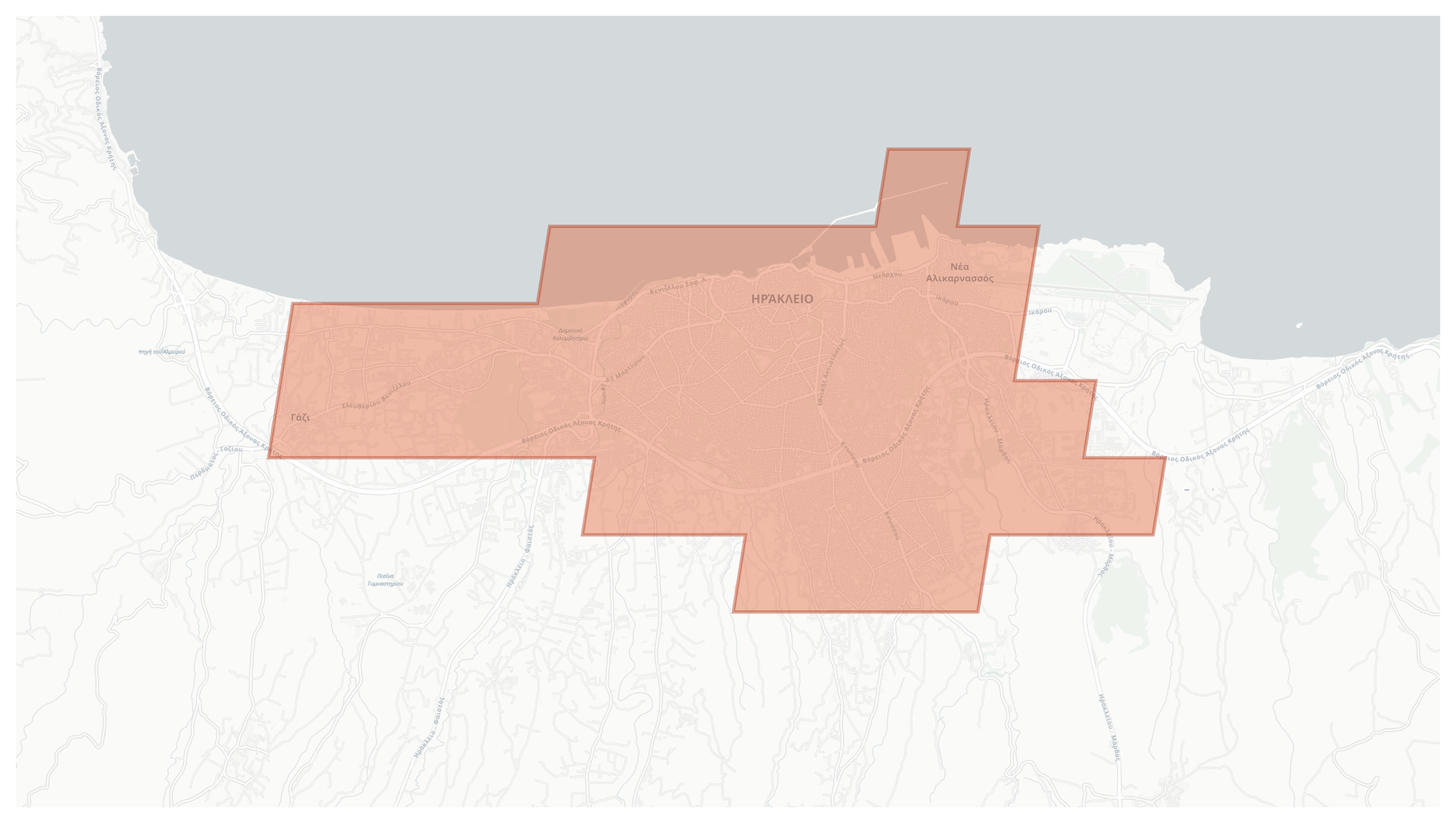 Heraklion geographic map