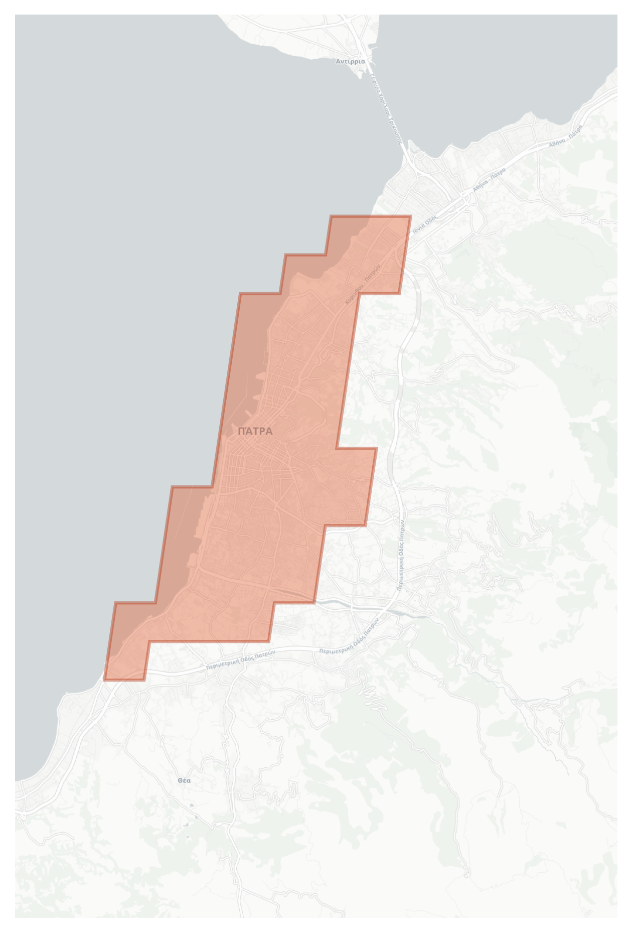 Patras geographic map