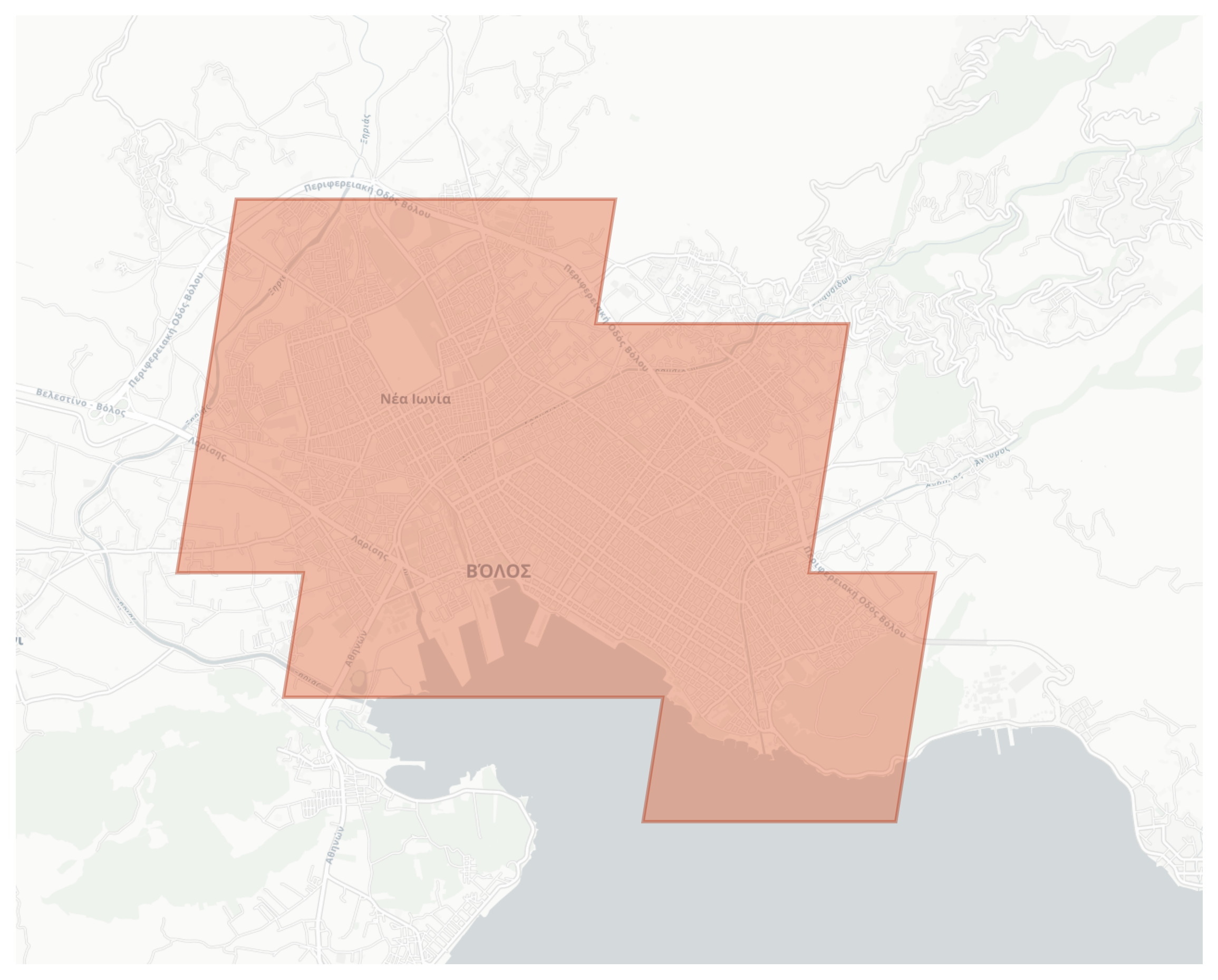Volos geographic map