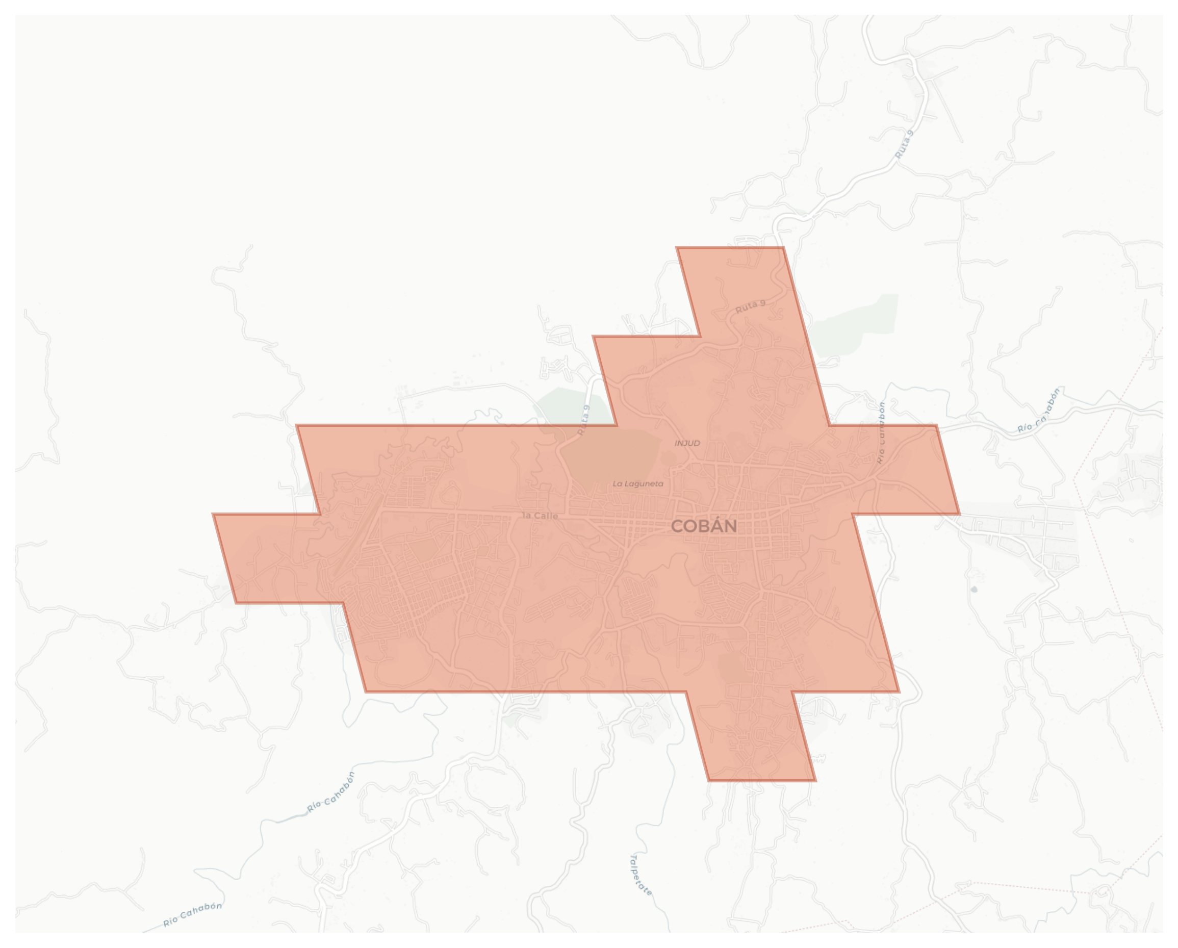 Cobán geographic map