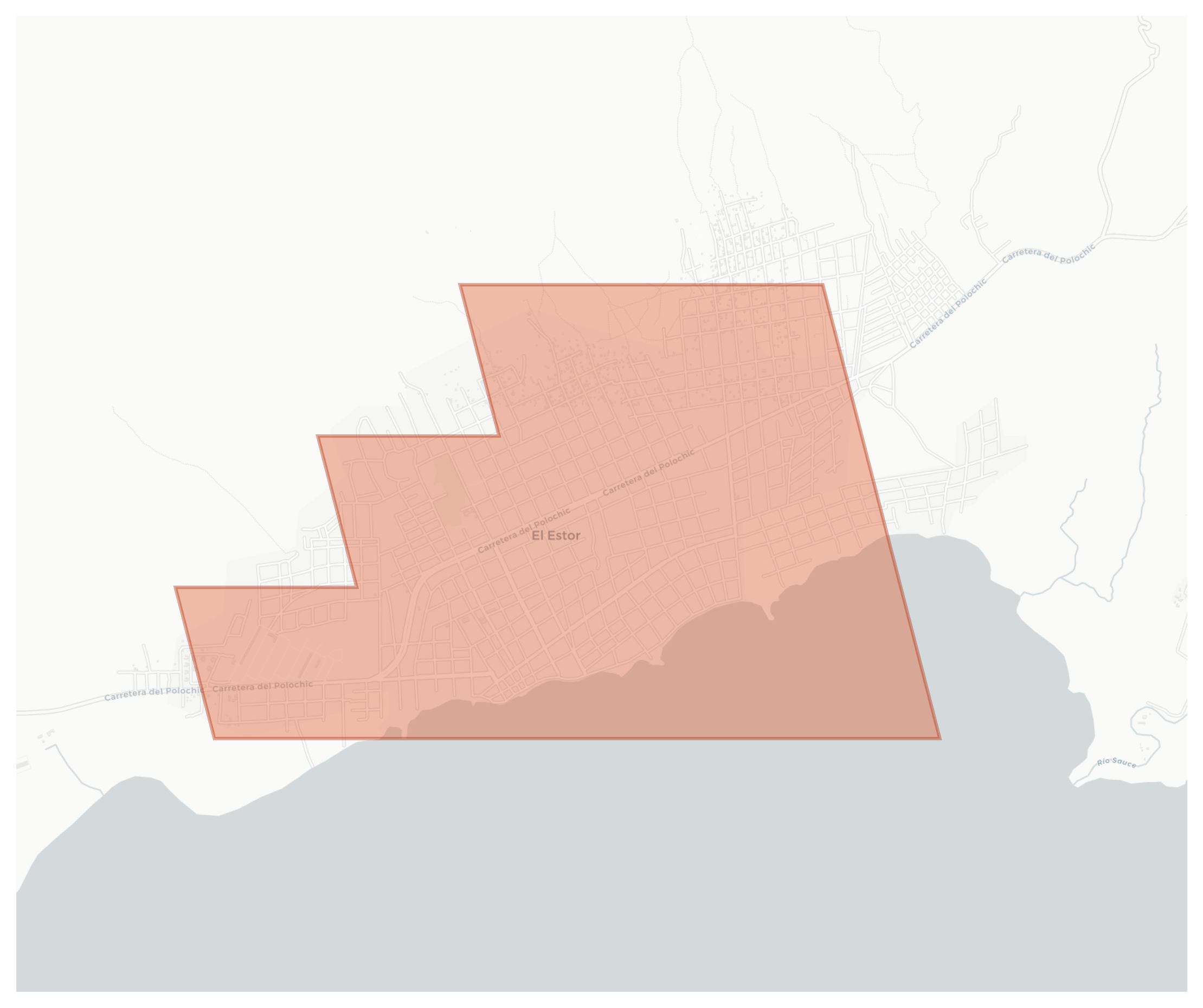El Estor geographic map